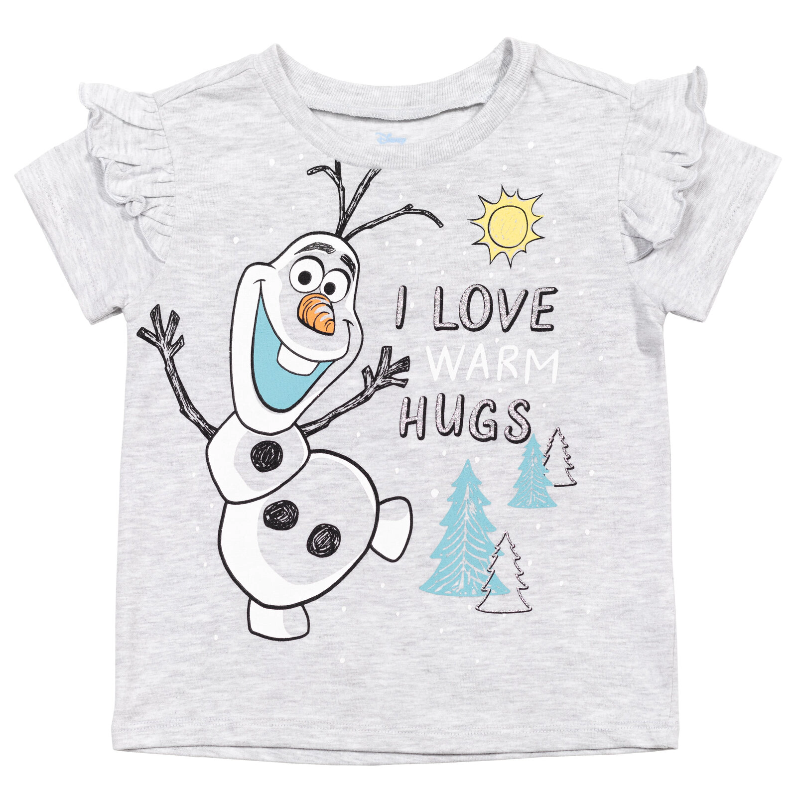 Disney Frozen Girls' 3-Pack Glitter T-Shirts