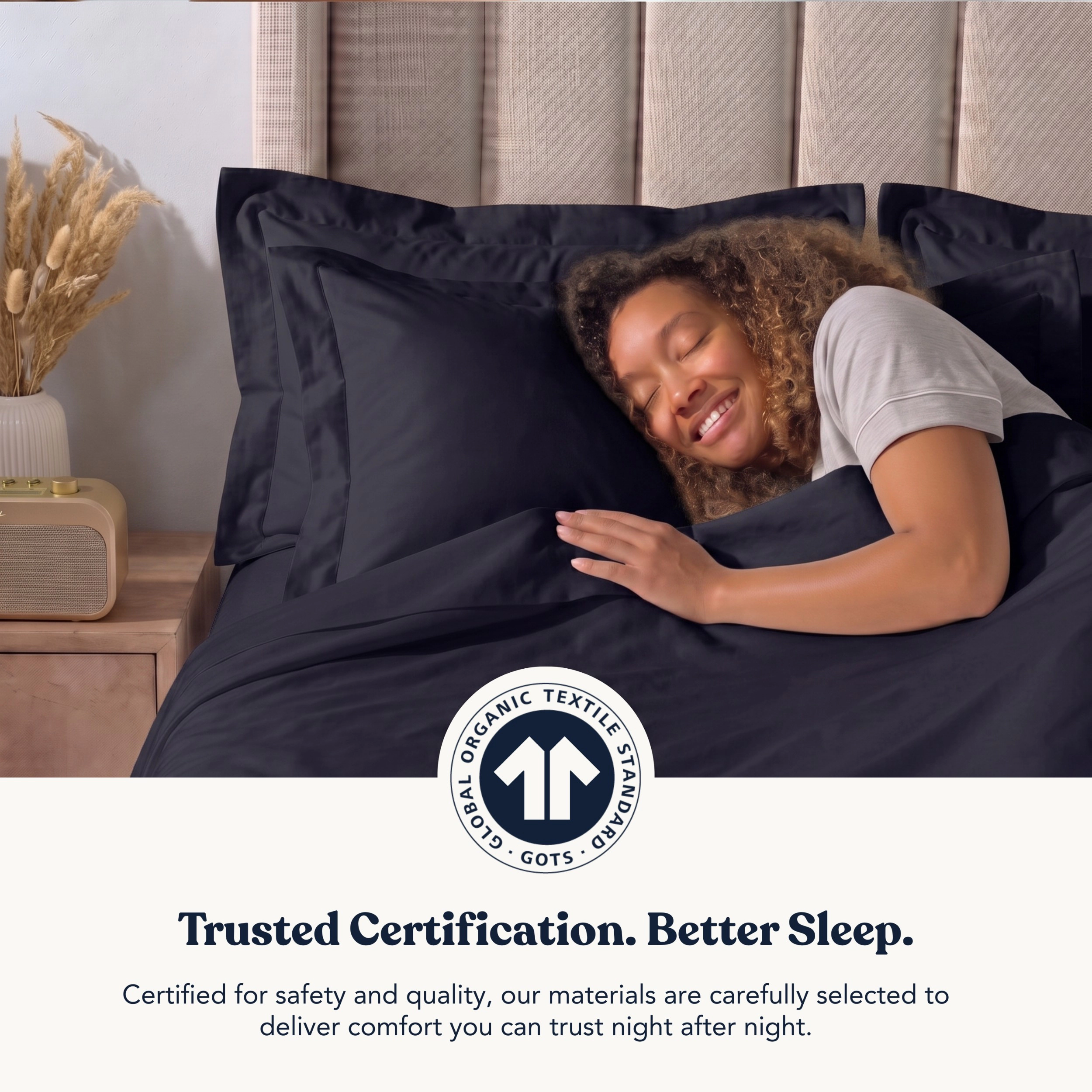 Delara GOTS Certified Organic Cotton Flat Sheet, 400 Thread Count, Long Staple Cotton, Soft & Breathable