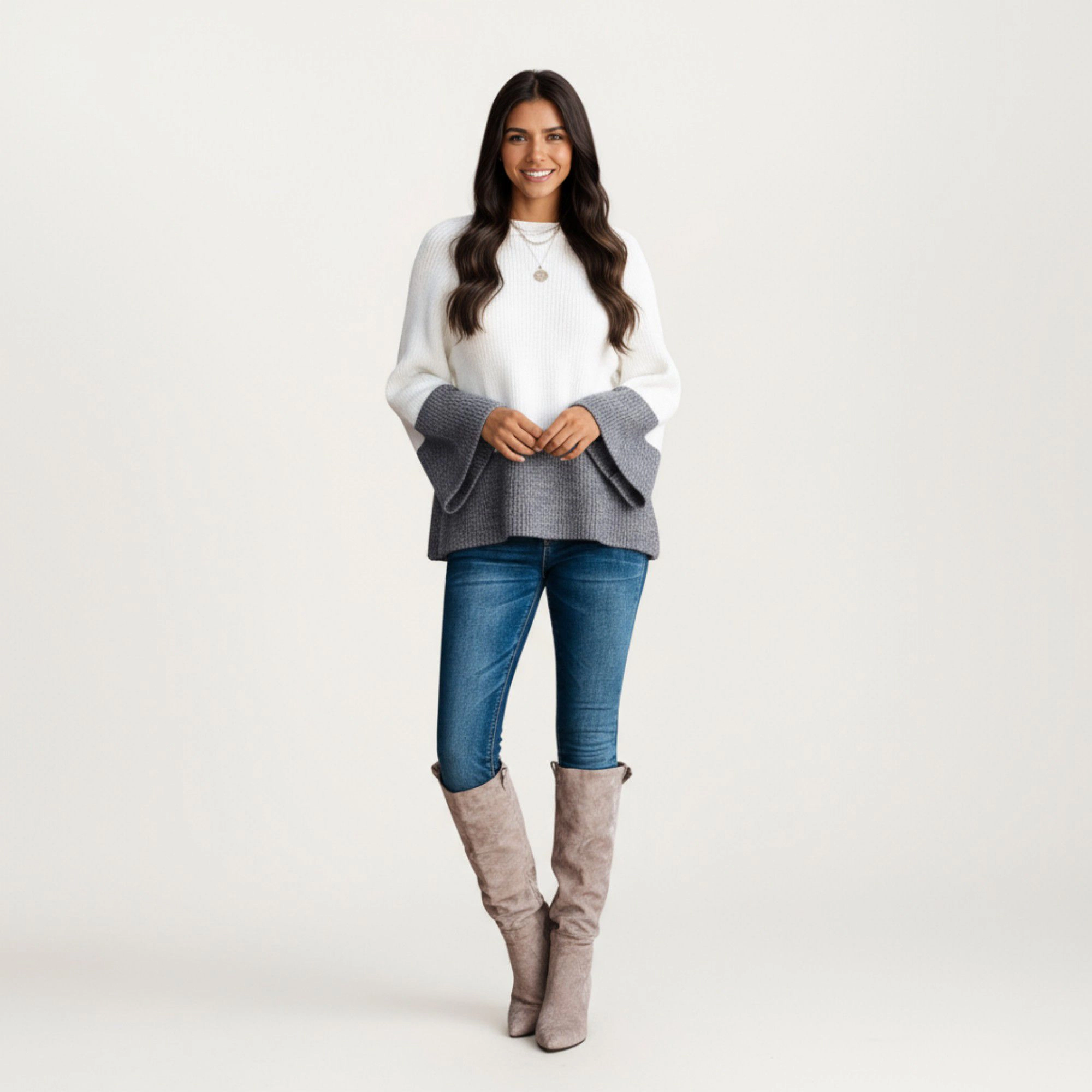 Anna-Kaci Women's Cozy Rib Knit Sweater Top