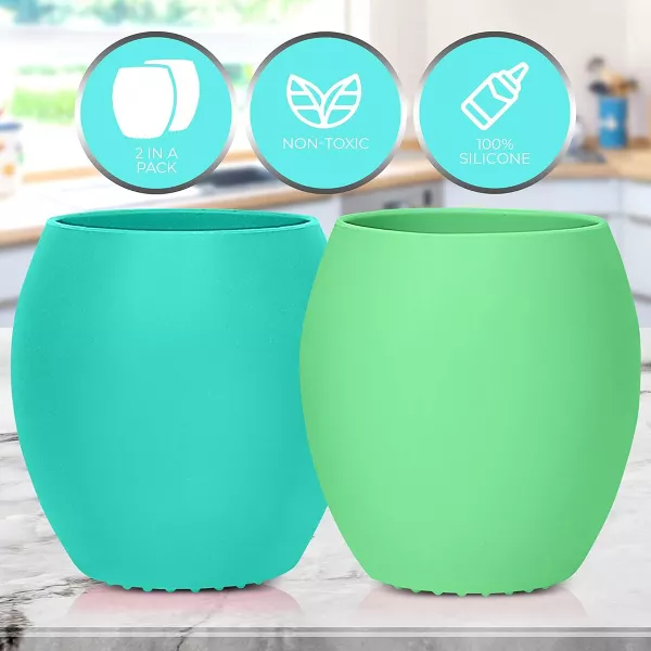 Sperric Silicone Mini Sippy Cups for Toddlers Baby Drinking Training Cup 4.5 Oz