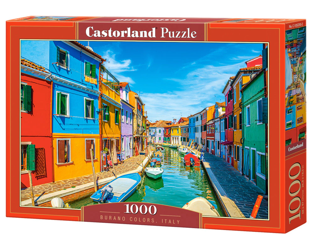 CASTORLAND 1000 Piece Jigsaw Puzzles, Burano Colors, Italy, Venice, Adult Puzzle, Castorland C-105250-2