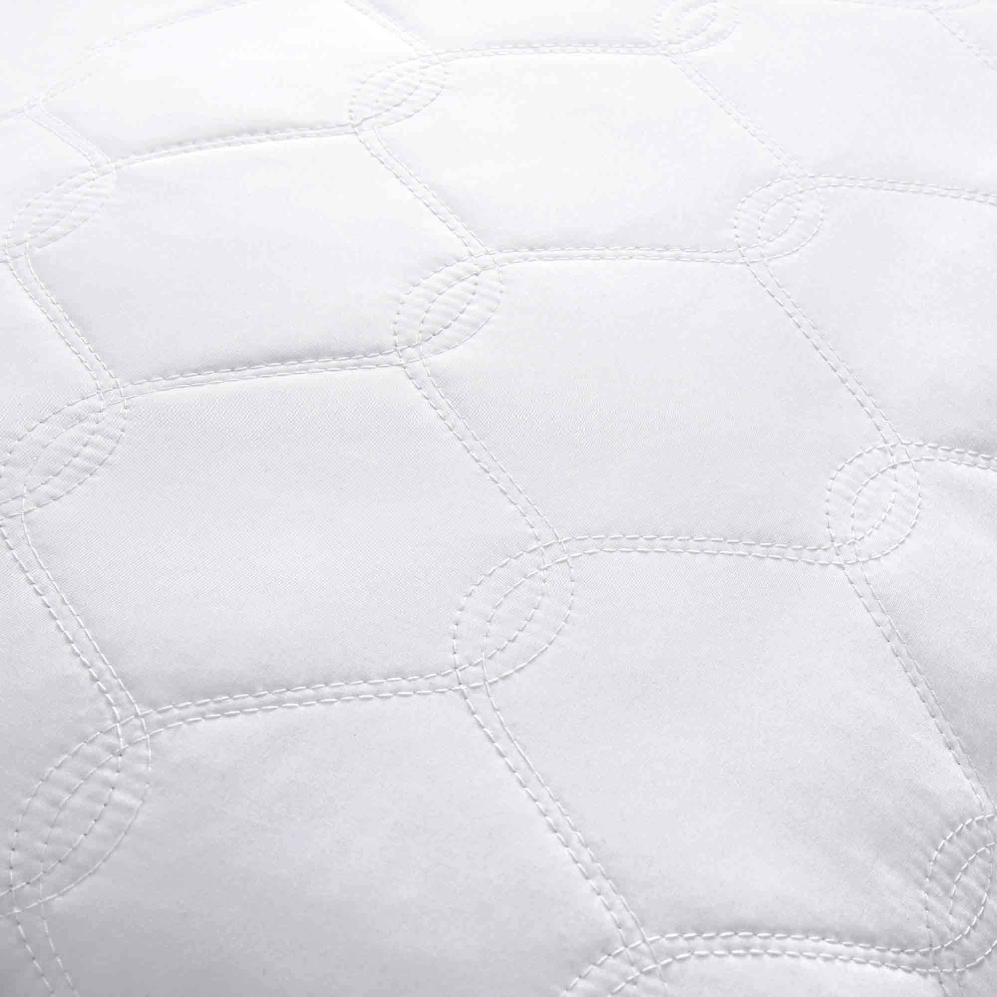 PEACENEST Curved Quilted High Loft Goose Feather Pillow Set