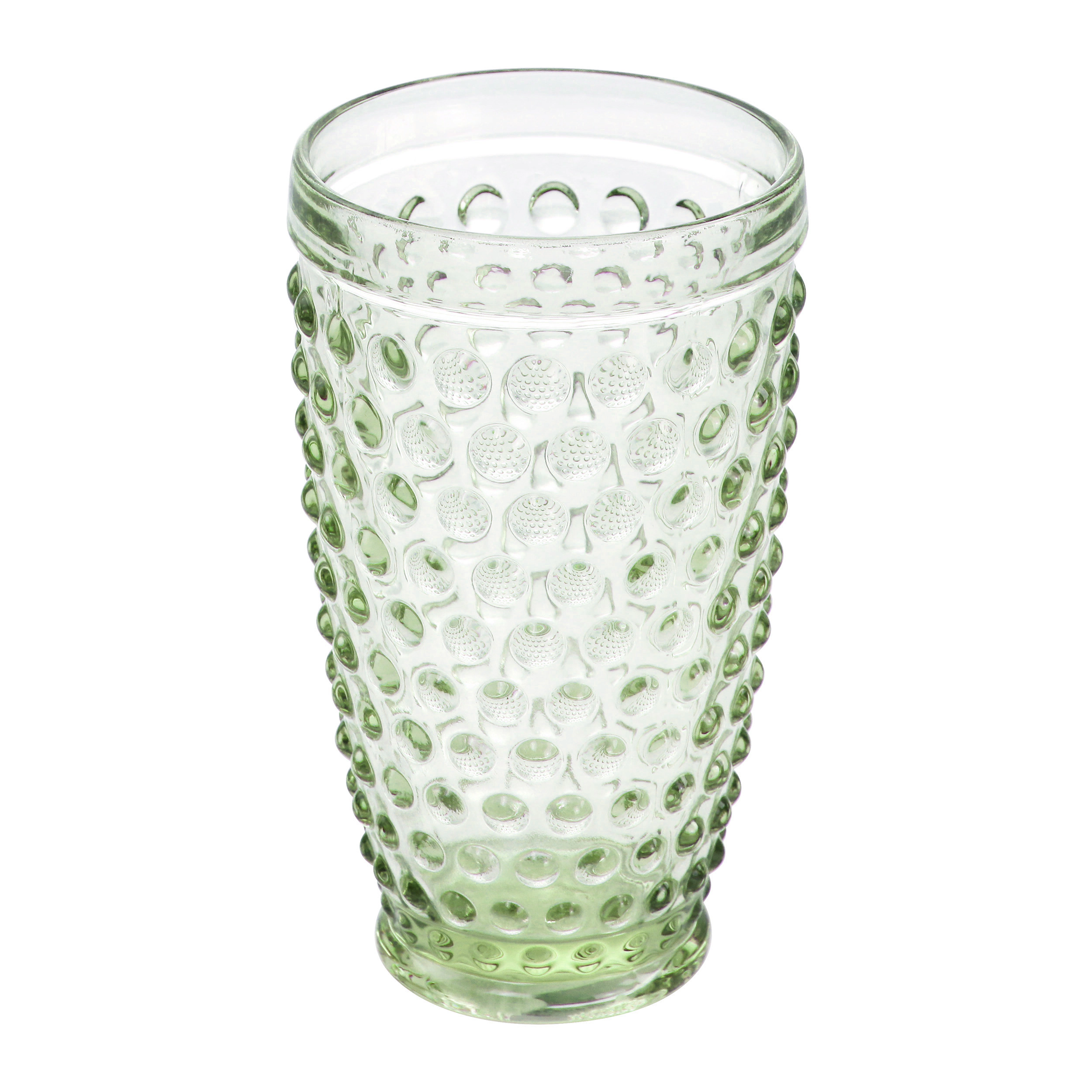 Martha Stewart 6 Piece Hobnail Handmade Glass Tumbler Set