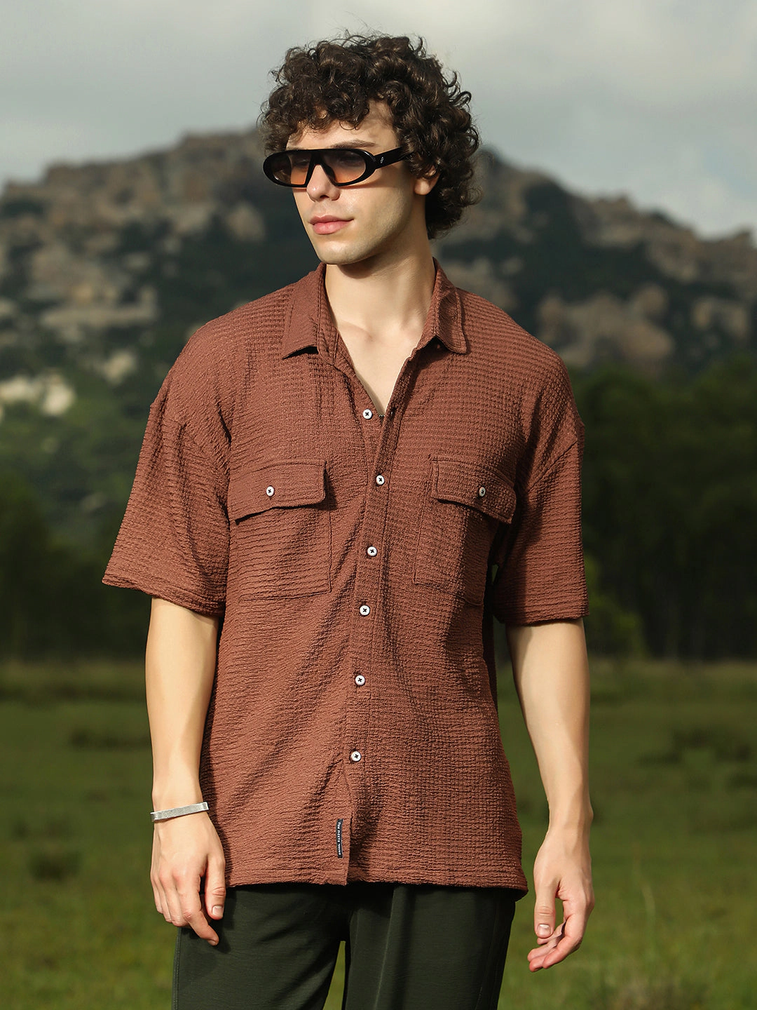Cahoot Men's Tactile-Utility Oversized Shirt