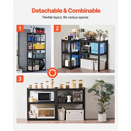 Flynama Storage Shelves 16Inches D x 32Inches W x 72Inches H 5-tier Garage Storage Shelving