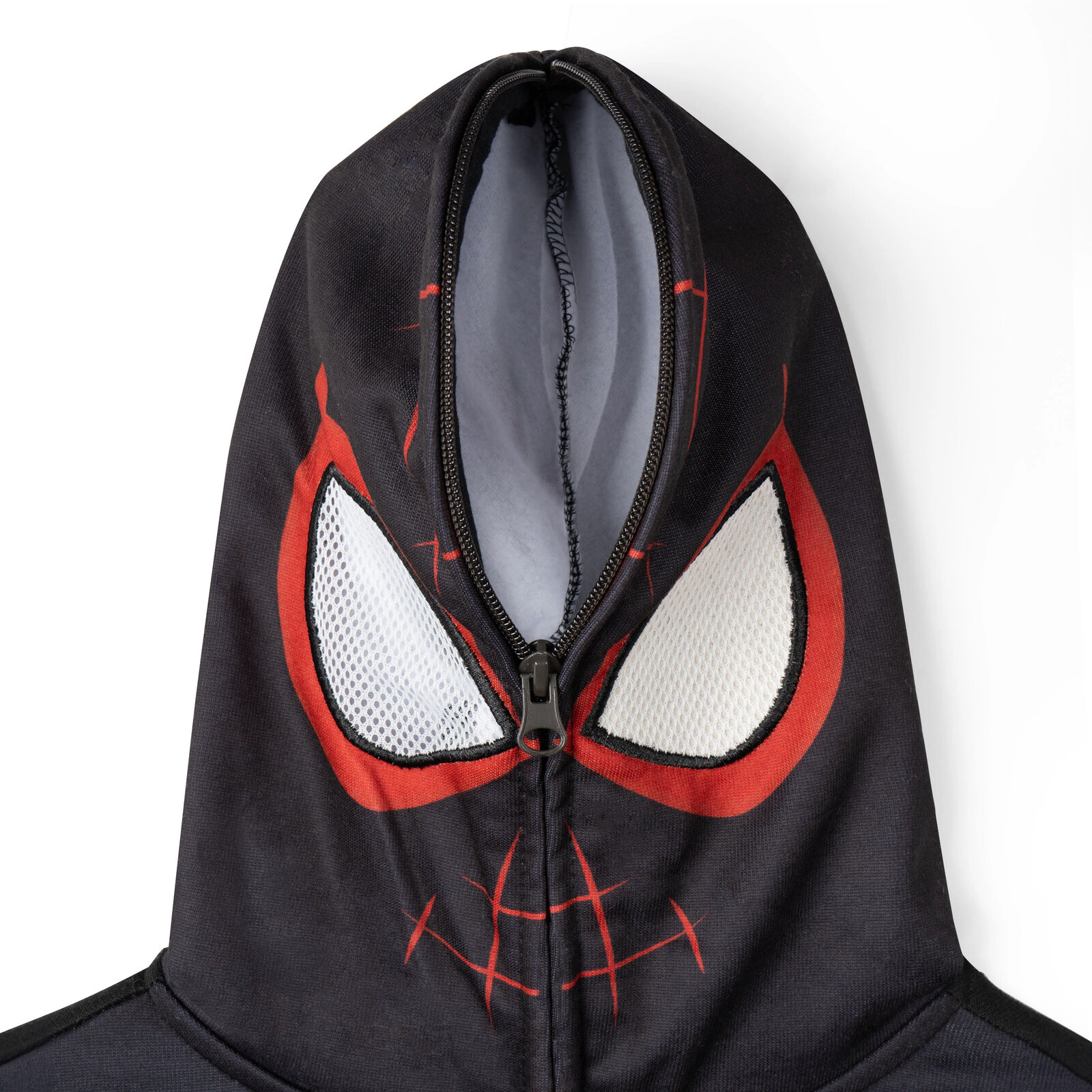 Marvel Spider-Verse Miles Morales Boys' Cosplay Fleece Zip-Up Hoodie
