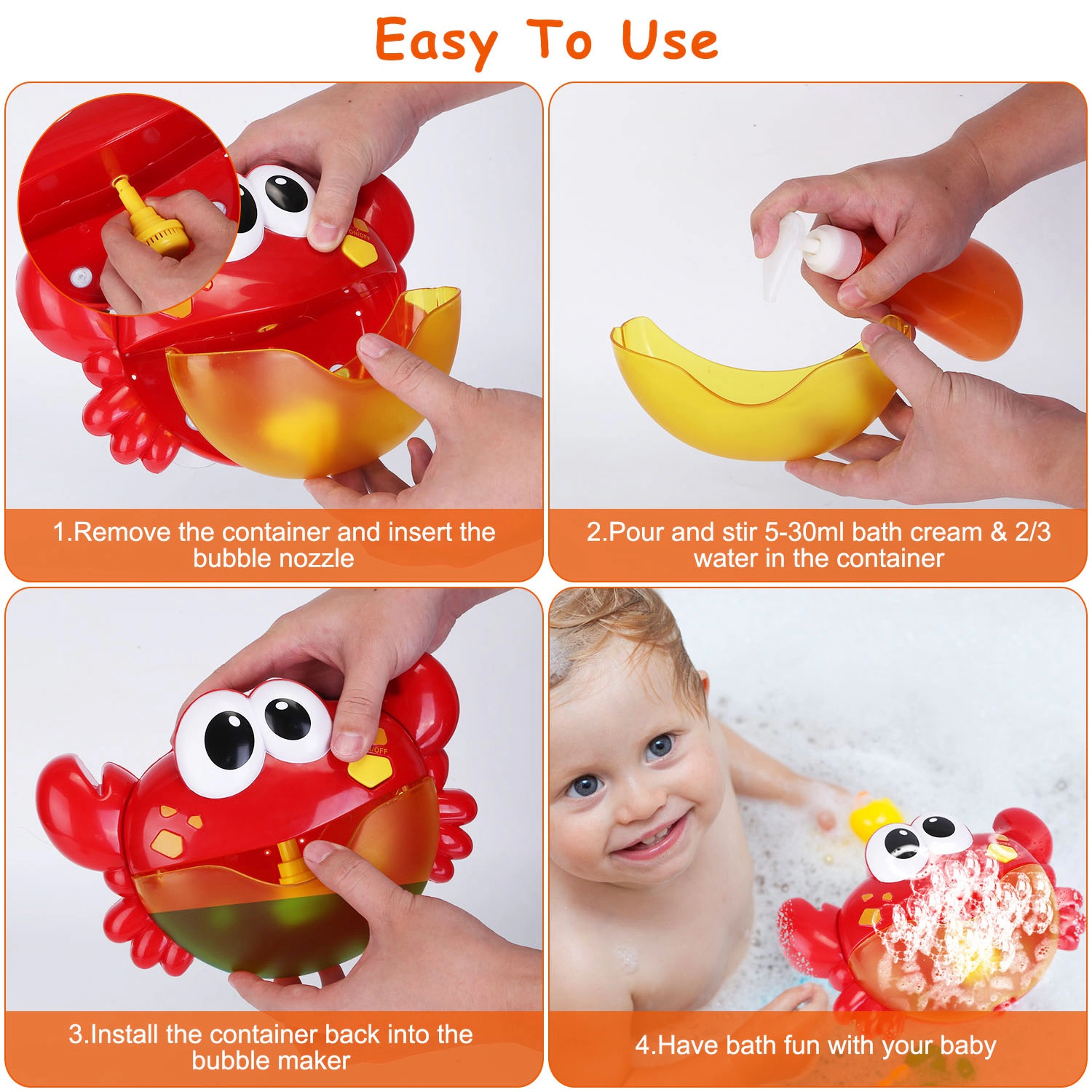 GBruno Kids' Musical Frog Bubble Bath Maker
