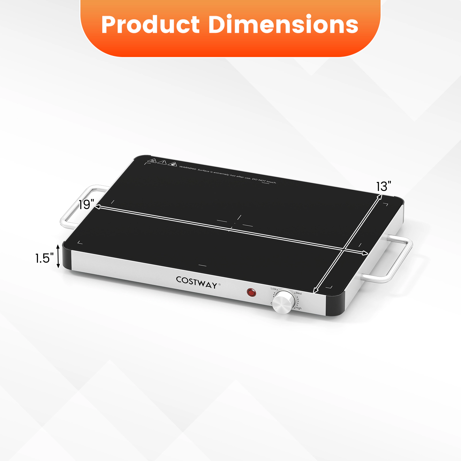 LJG Electric Warming Tray Food Warmer with Adjustable Temperature Control