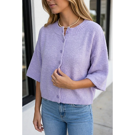 Threaded Pear Brooke Knit Down Sweater