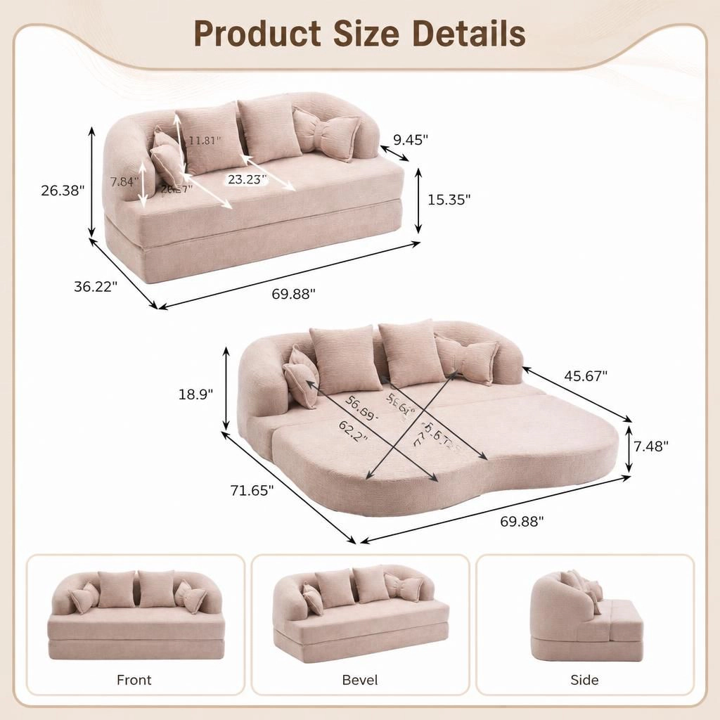 GOODSILO Soft Upholstered Two Seat Loveseat