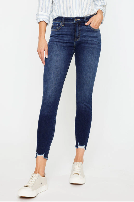 KanCan Women's Essentials Mid Rise Ankle Skinny Jeans Willowbrook