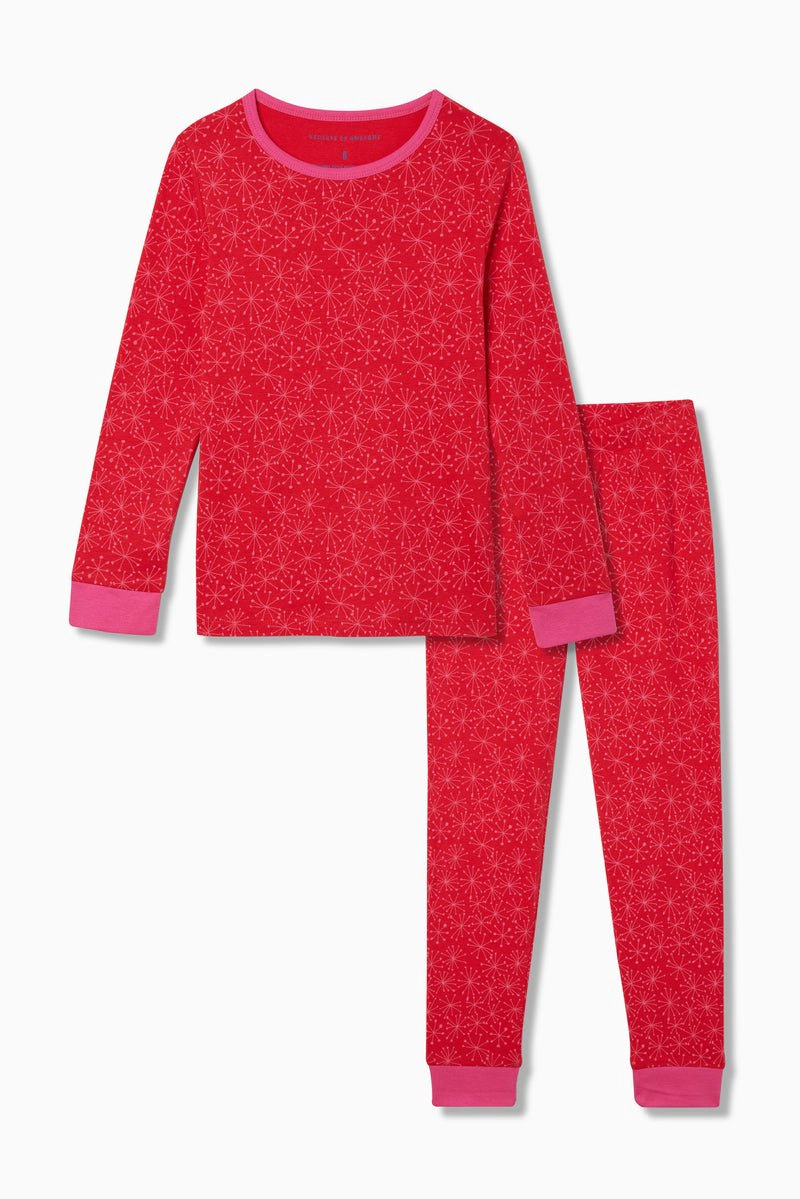 Rockets of Awesome Snowflake Fitted PJ Set for Unisex