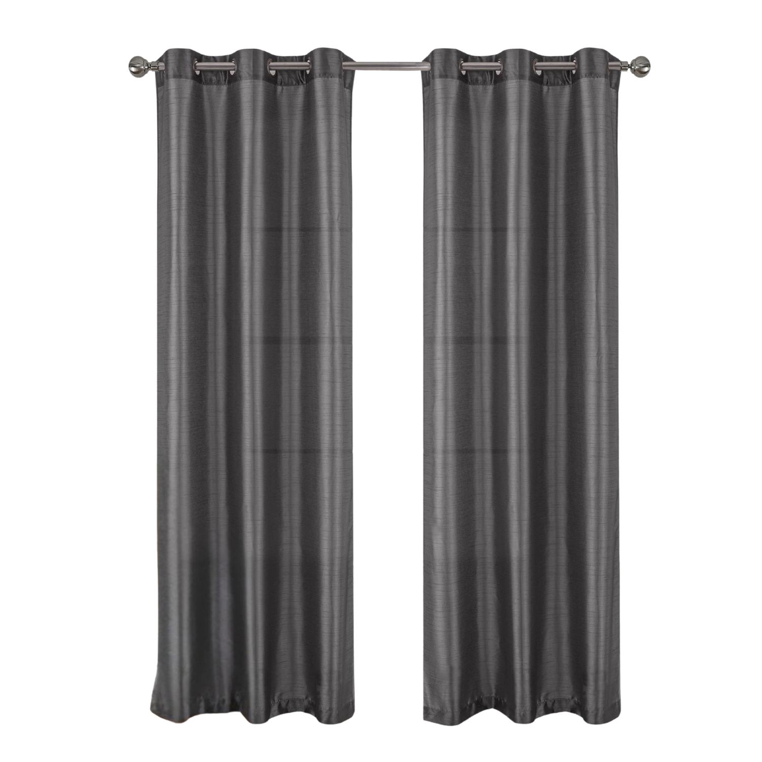 RT Designers Nancy Lu x urious Modern Grommet Window Curtain Panel 54 x 95 Charcoal