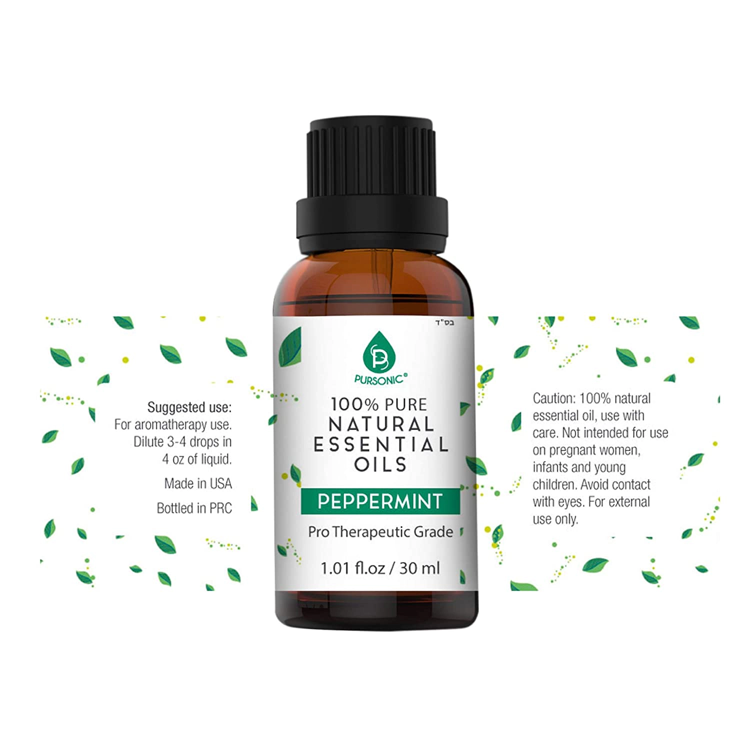 Pursonic Unisex 100% Pure & Natural Peppermint Essential Oils