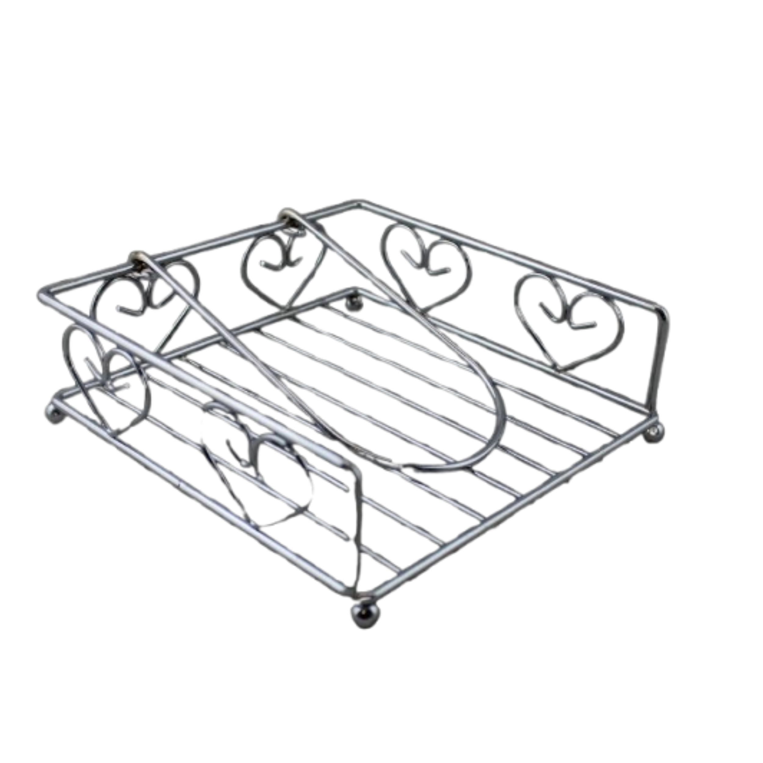 Home Collection Chrome Napkin Holder with Pivoting Arm