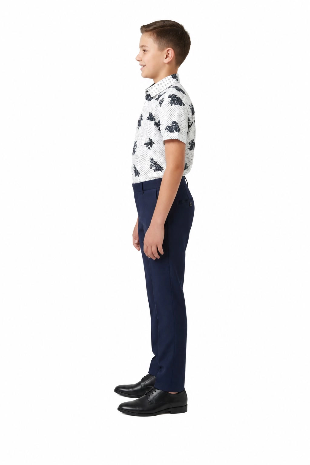 Elie Balleh Boys Slim Fit Floral Button-Down Shirt