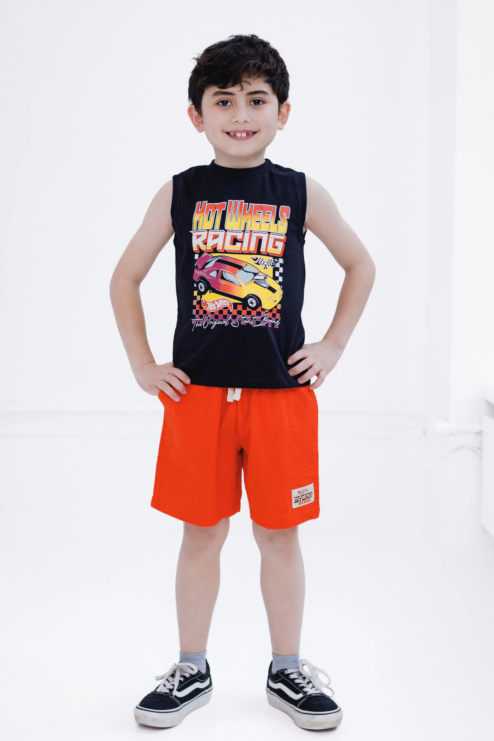 Hot Wheels Boys' Racing 2-Piece Tank Top and Shorts Set