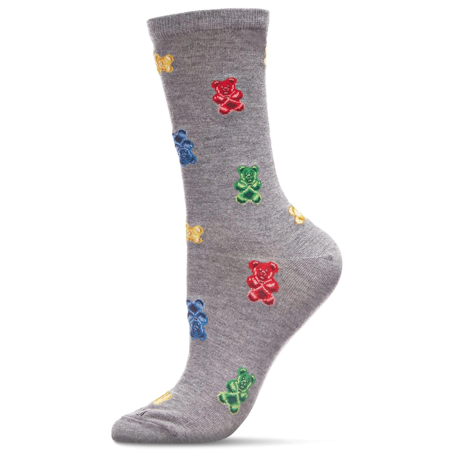 MeMoi Women's "Gummy Bears" Rayon Blend Novelty Crew Socks