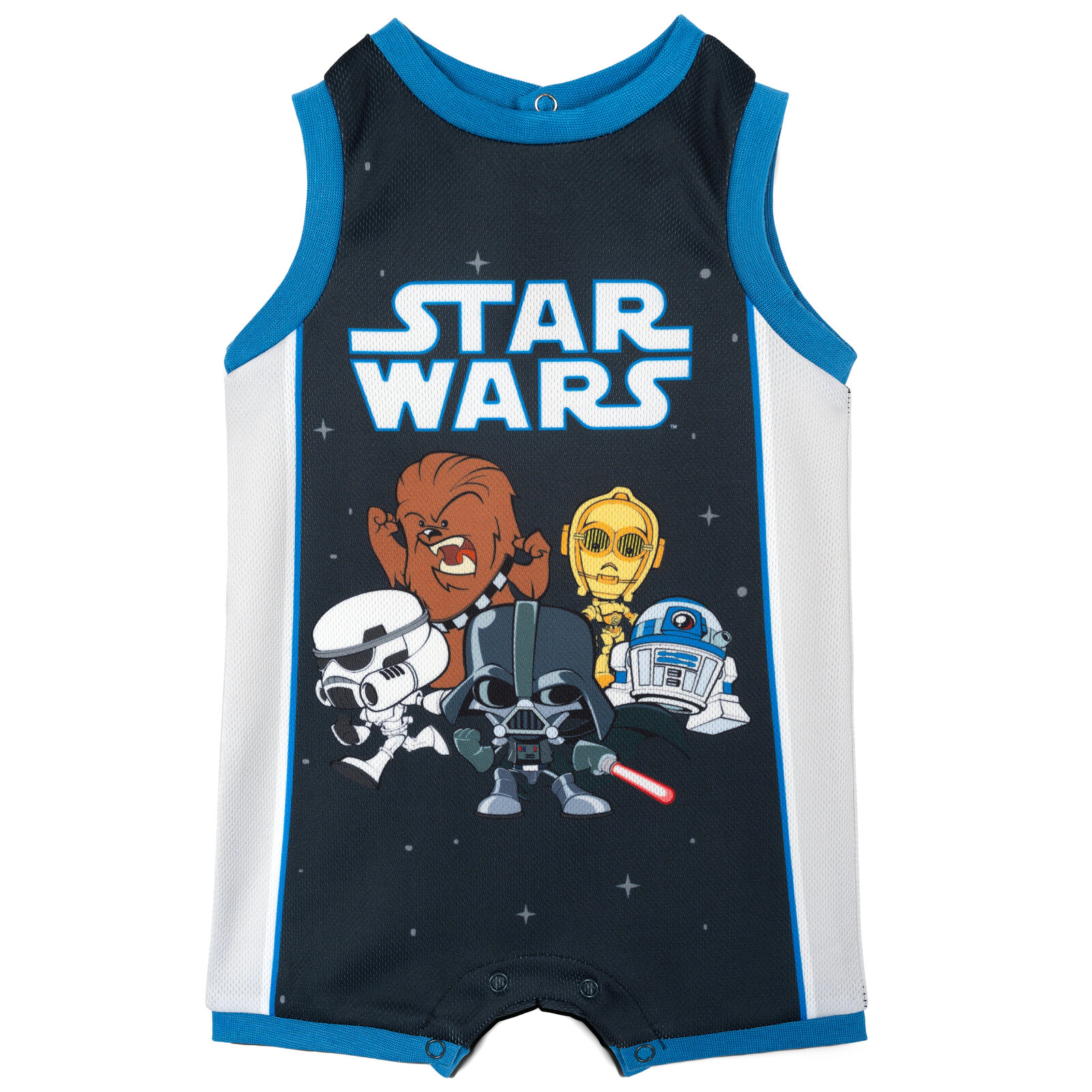 Star Wars Baby Boys' Athletic Sleeveless Romper and Sweatband Set