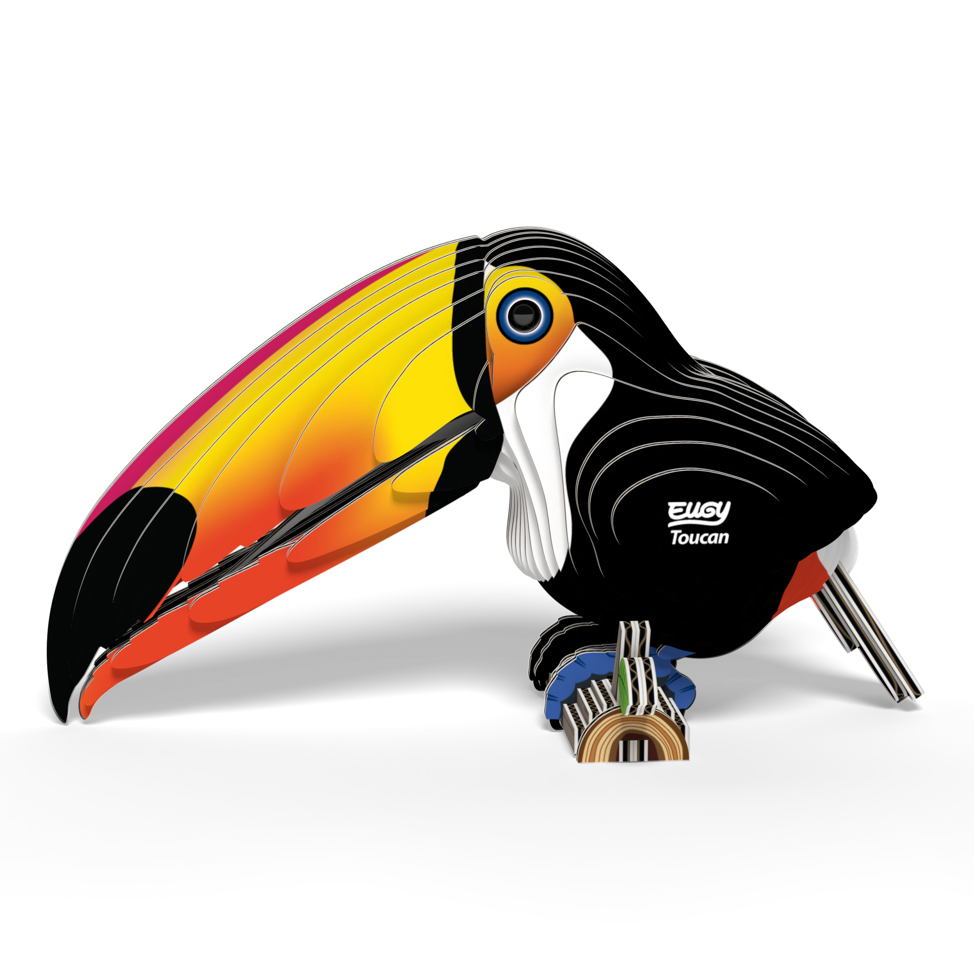 EUGY Toucan 3D Puzzle - contains 37 puzzle pieces