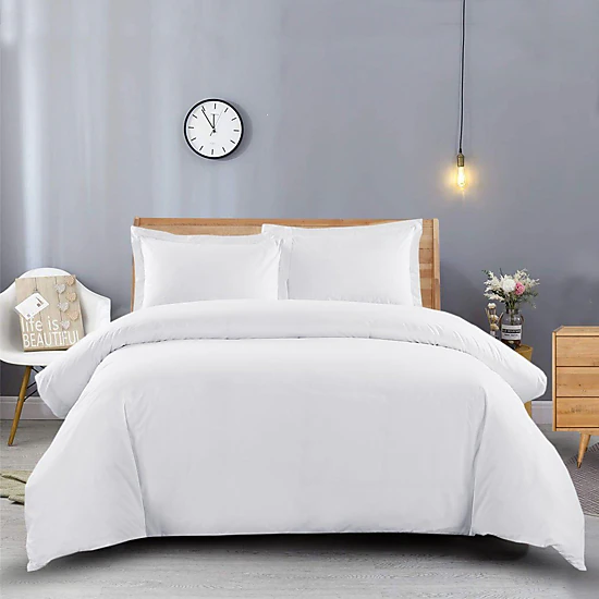 Egyptian Linens Heavyweight 170 GSM Solid Flannel Cotton Duvet Cover Set