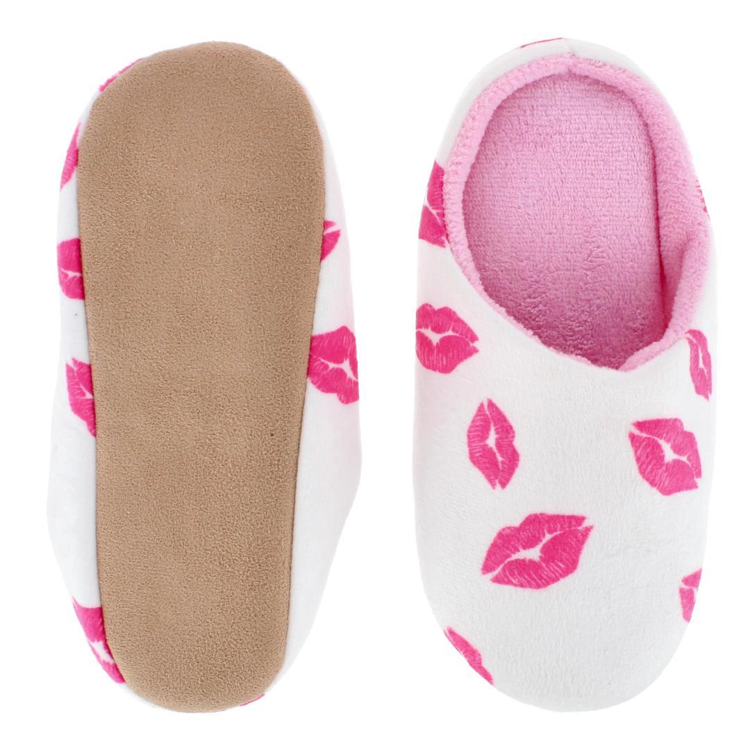 CTM Women's Lipstick Kiss Slippers