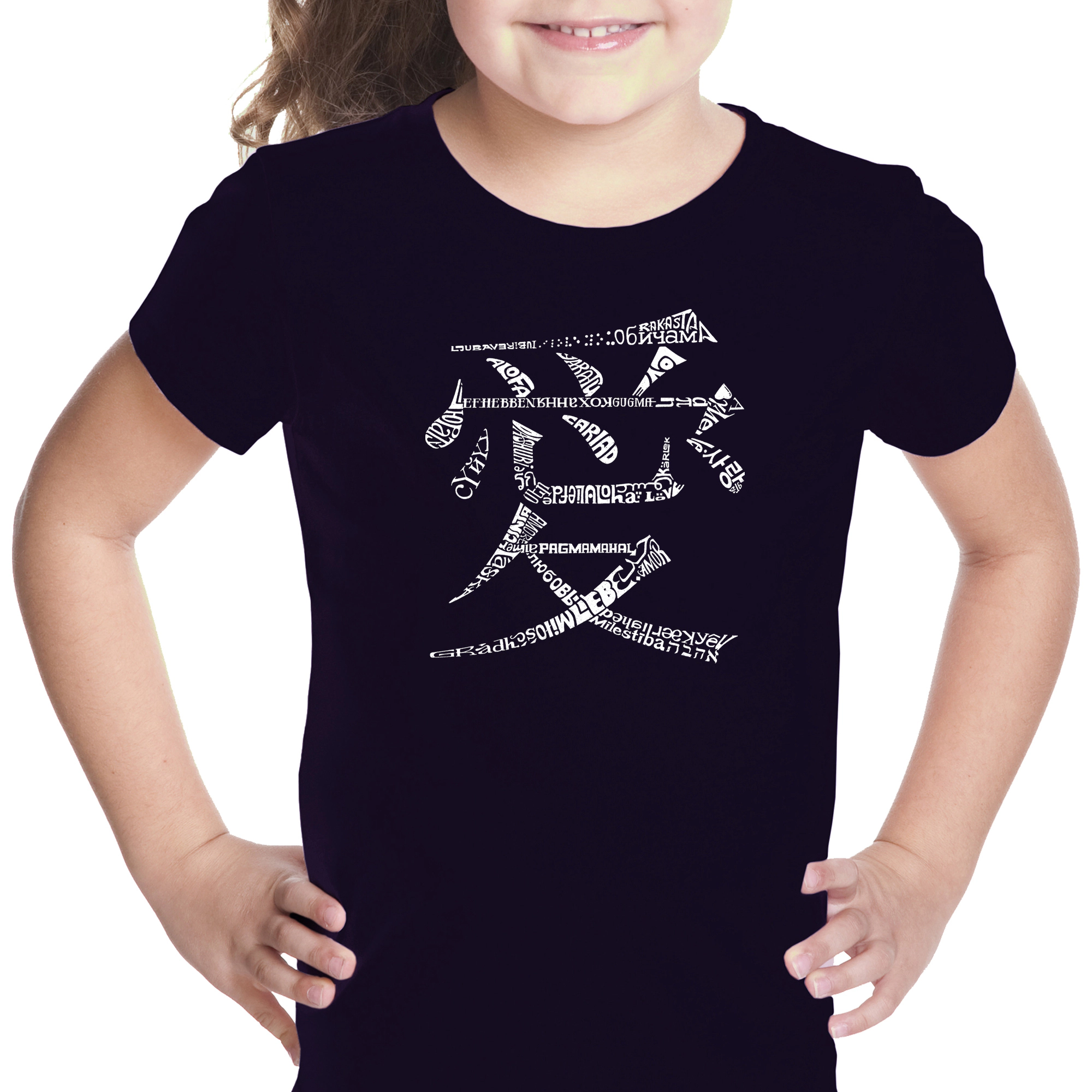 LA Pop Art Girls Word T-Shirt - The Love 44 Languages