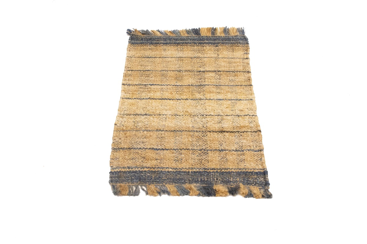 Magic Rugs 2'0 x 3'0 Beige & Gray Flat-Weave Sumak Modern Jute Rug