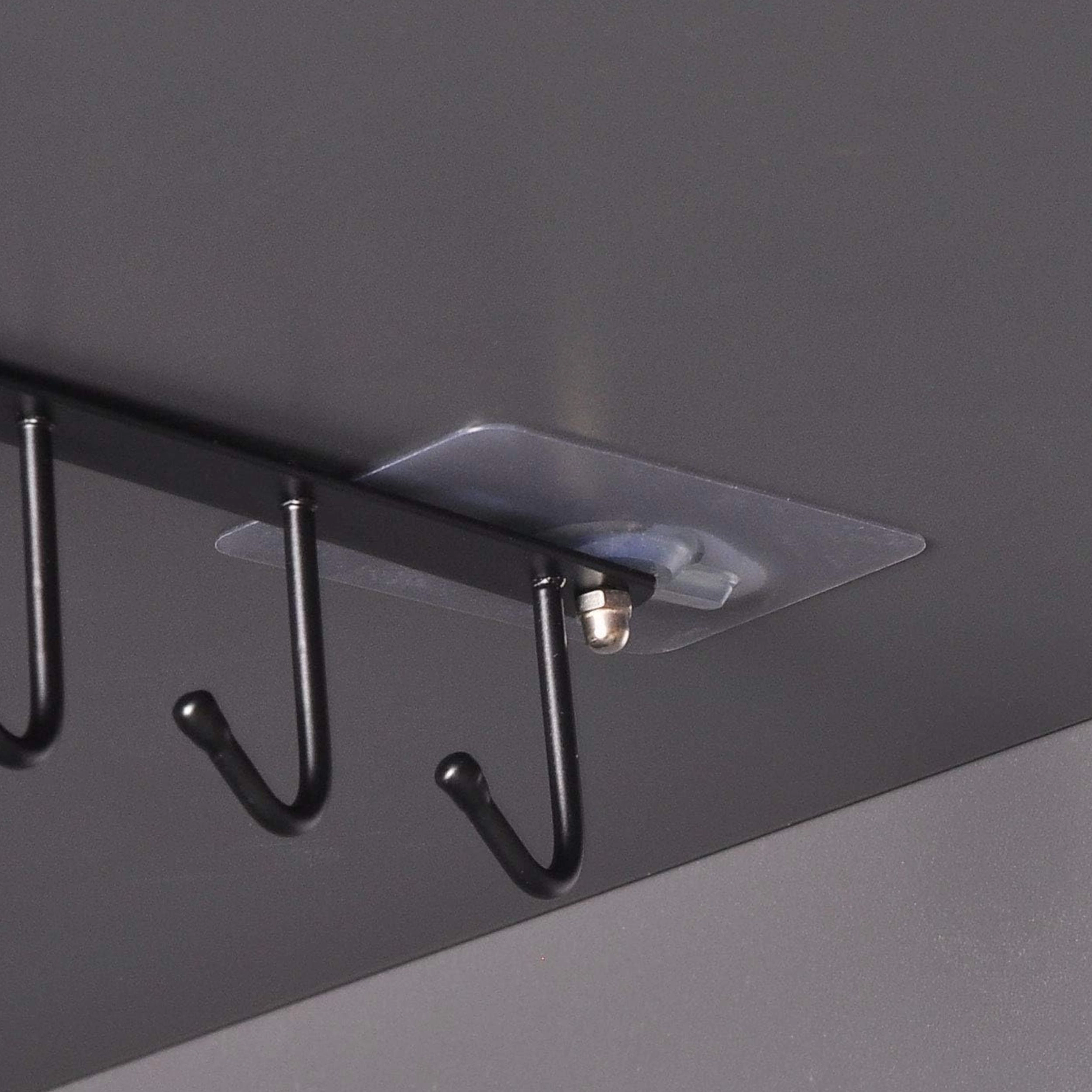 Stock Preferred Pack of 2 Under Cabinet Mug Hooks Adhesive Coffee Cup Holder Rack for Kitchen Storage