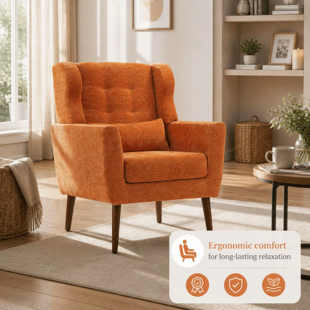 GOODSILO Soft Chenille Accent Chair Versatile Seating