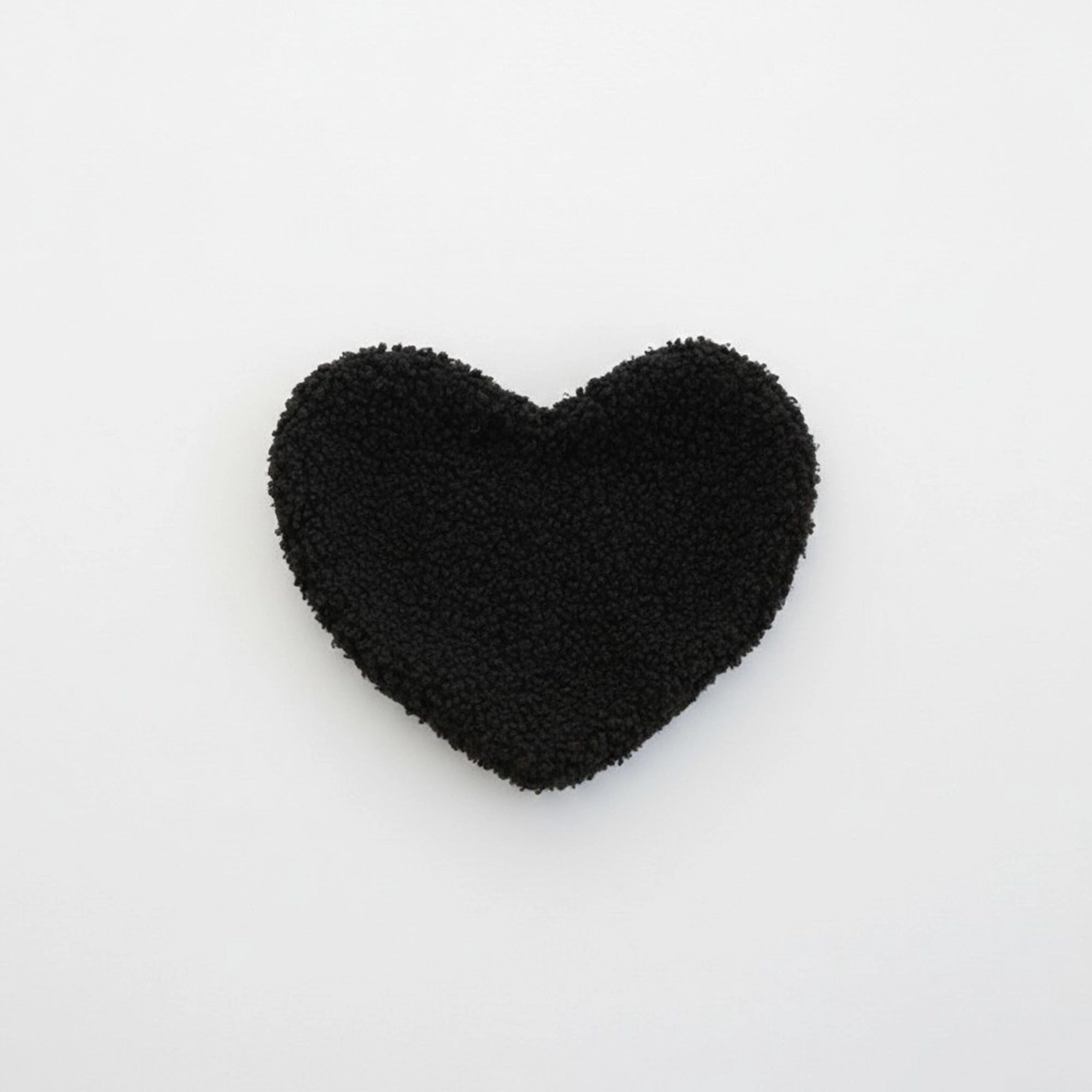Alilang Unisex 2-PC Heart Shaped Plush Cup Coaster with Soft Textured Fabric and Padded Design