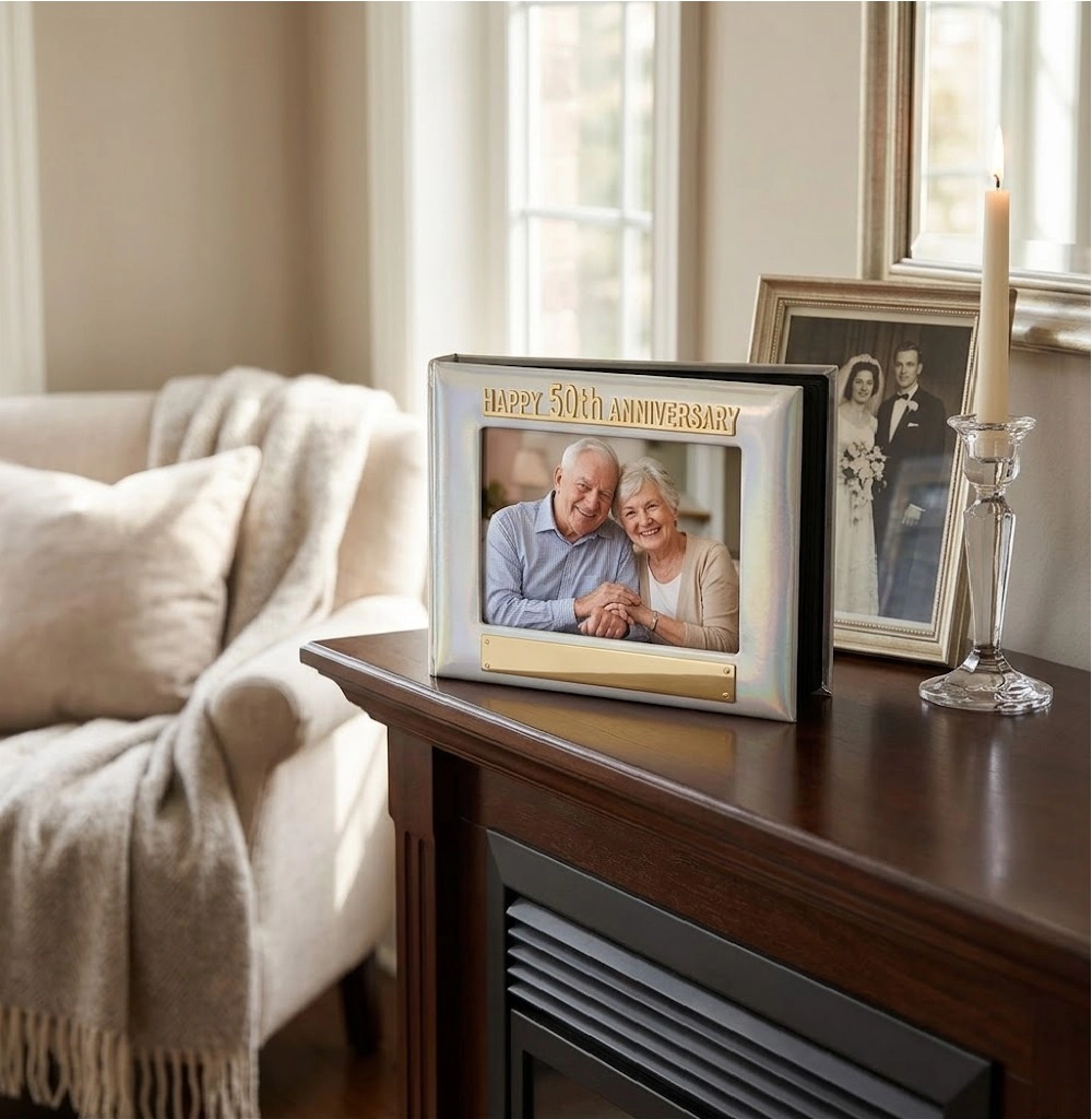 Jiallo Silver Happy 25th Anniversary Keepsake Photo Album