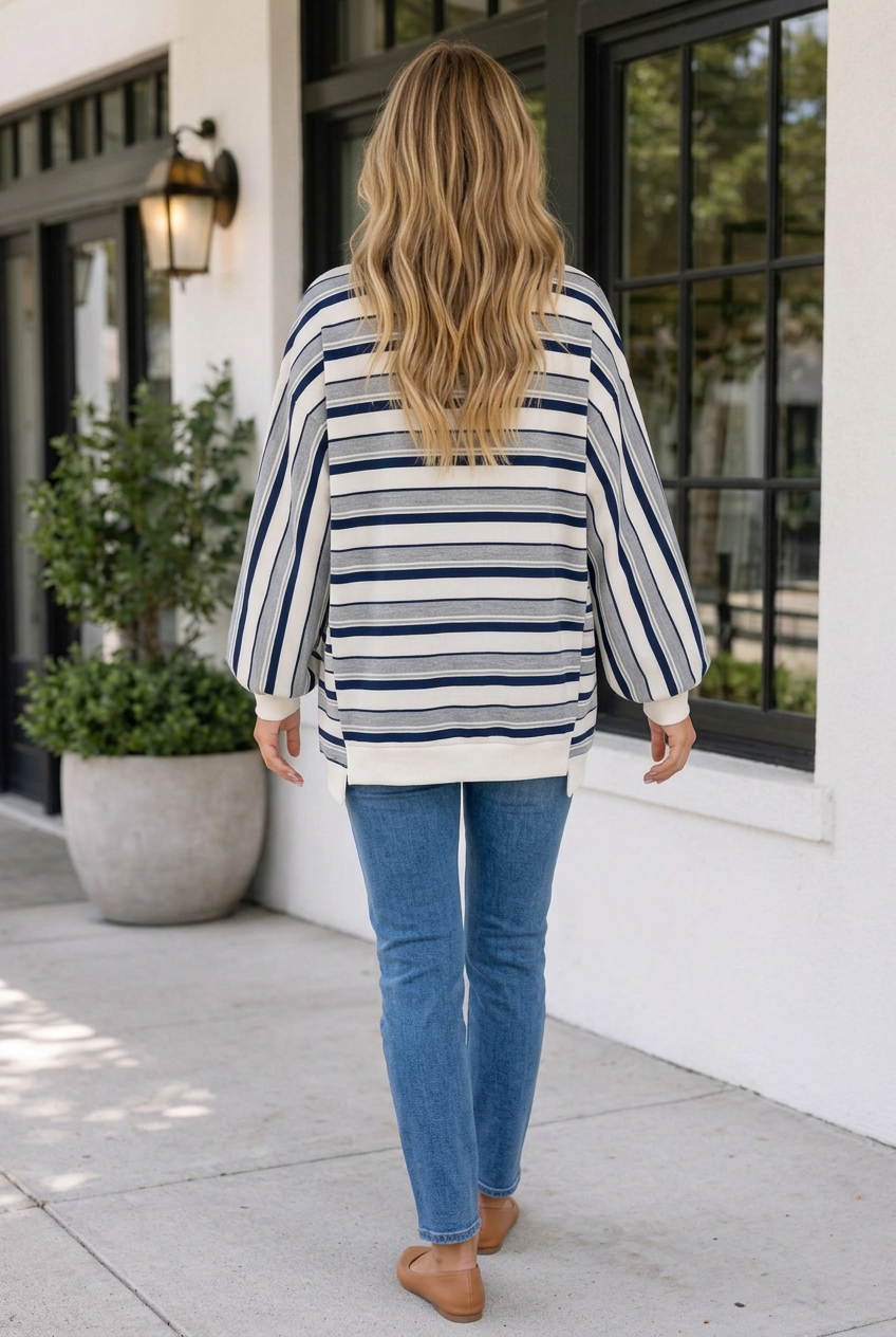 Threaded Pear Women's Shirley Sleeve Shift Silhouette Sweatshirt