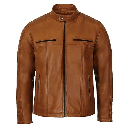 Vintage Leather Lambskn Bmbr Jkt Leather Car Coat-JCPenney, Color