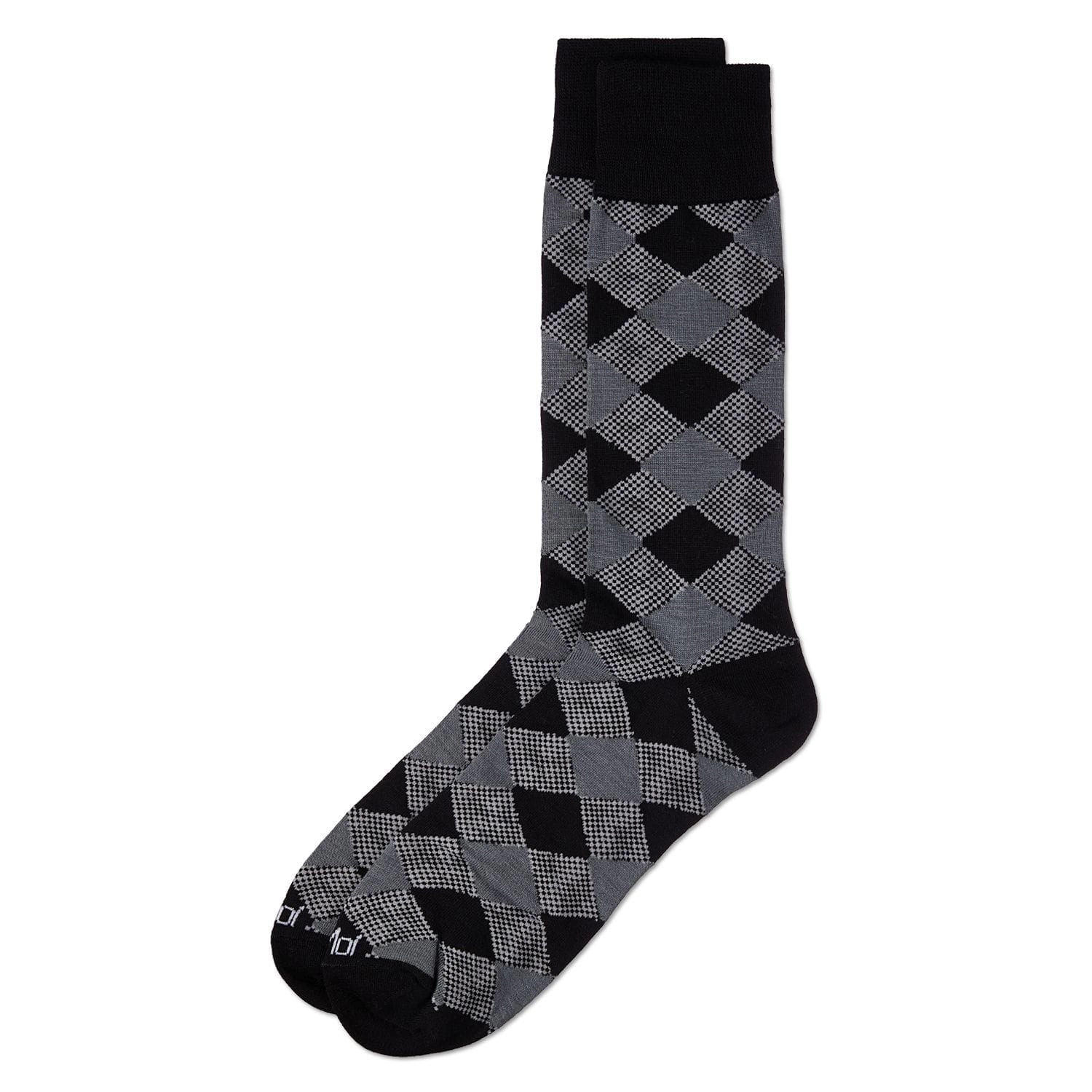 MeMoi Men's Argyle Bamboo Dress Crew Socks