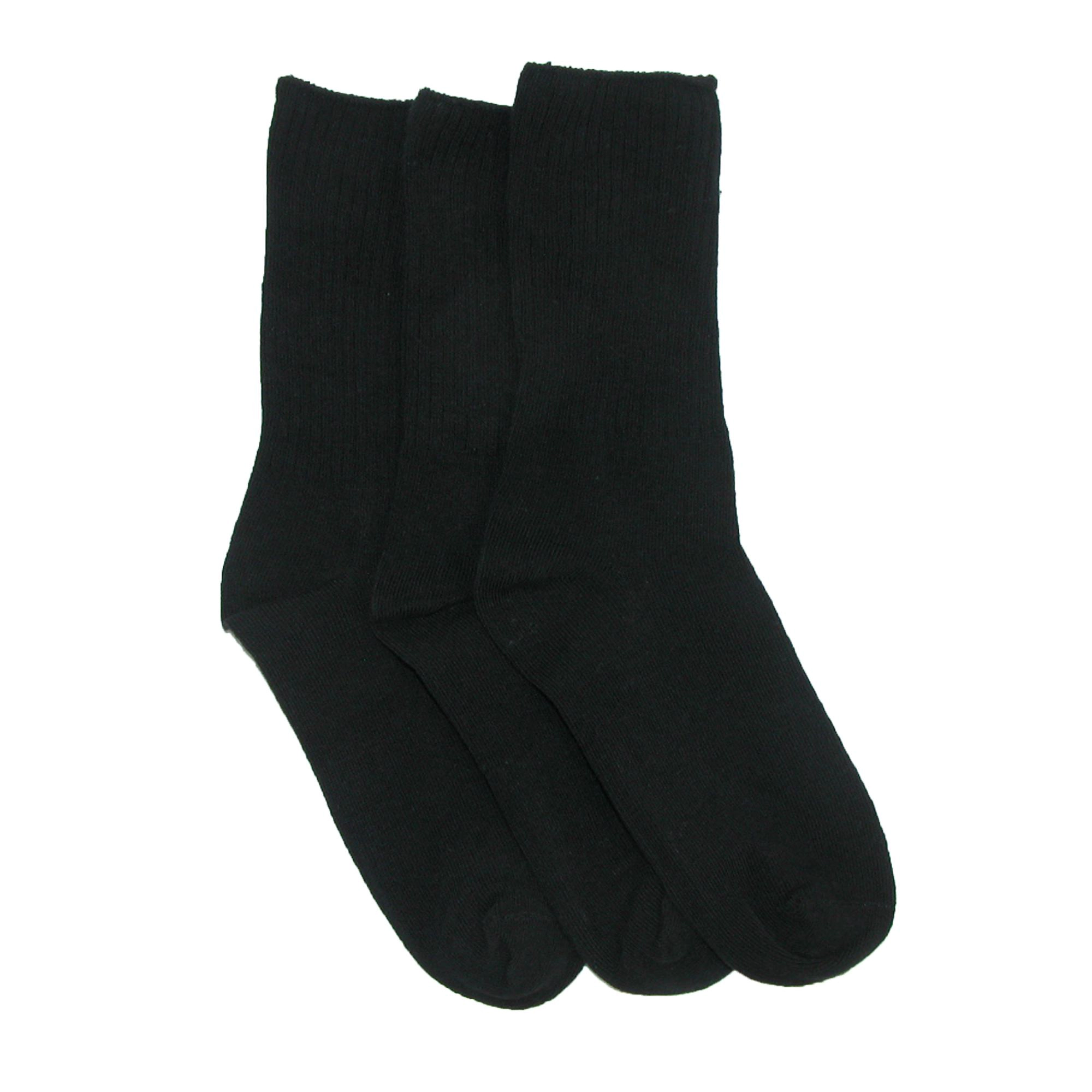 Jefferies Socks Kids' Cotton Seamless Toe Casual Crew Sock (Pack of 3)