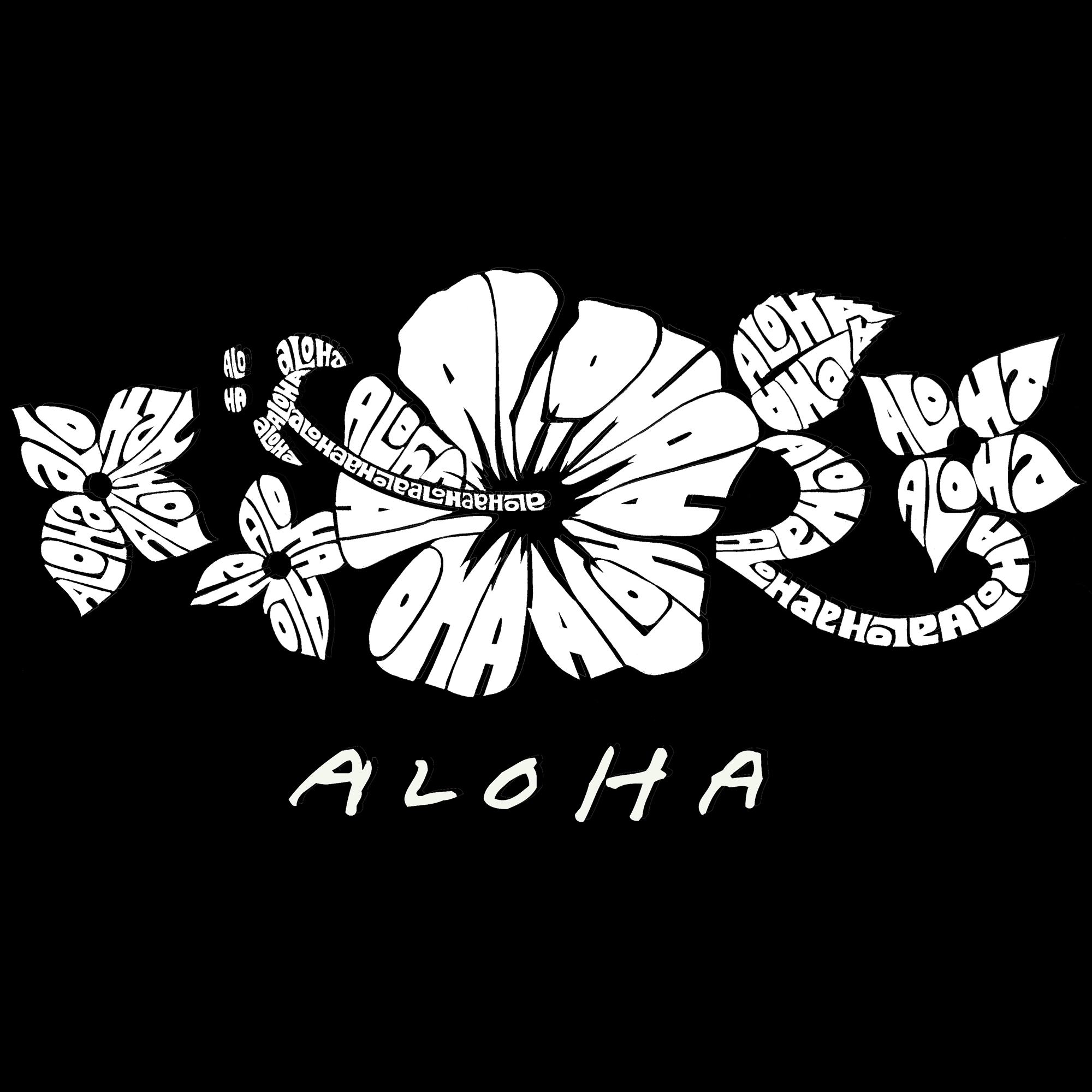 LA Pop Art Aloha - Men's Word Crew Sweatshirt