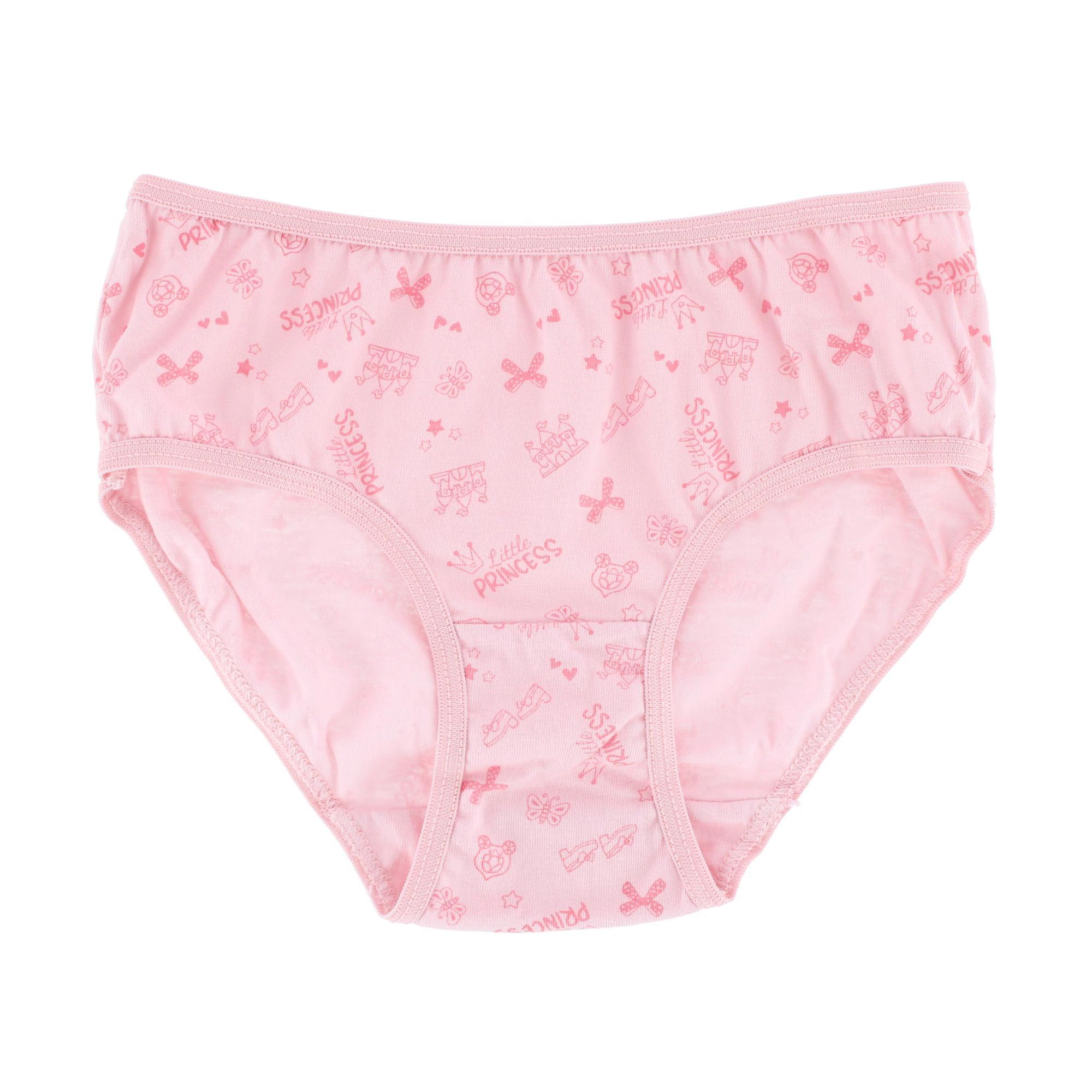 Mamia Girl's Cotton Princesses Bikini Panty (6 Pack)