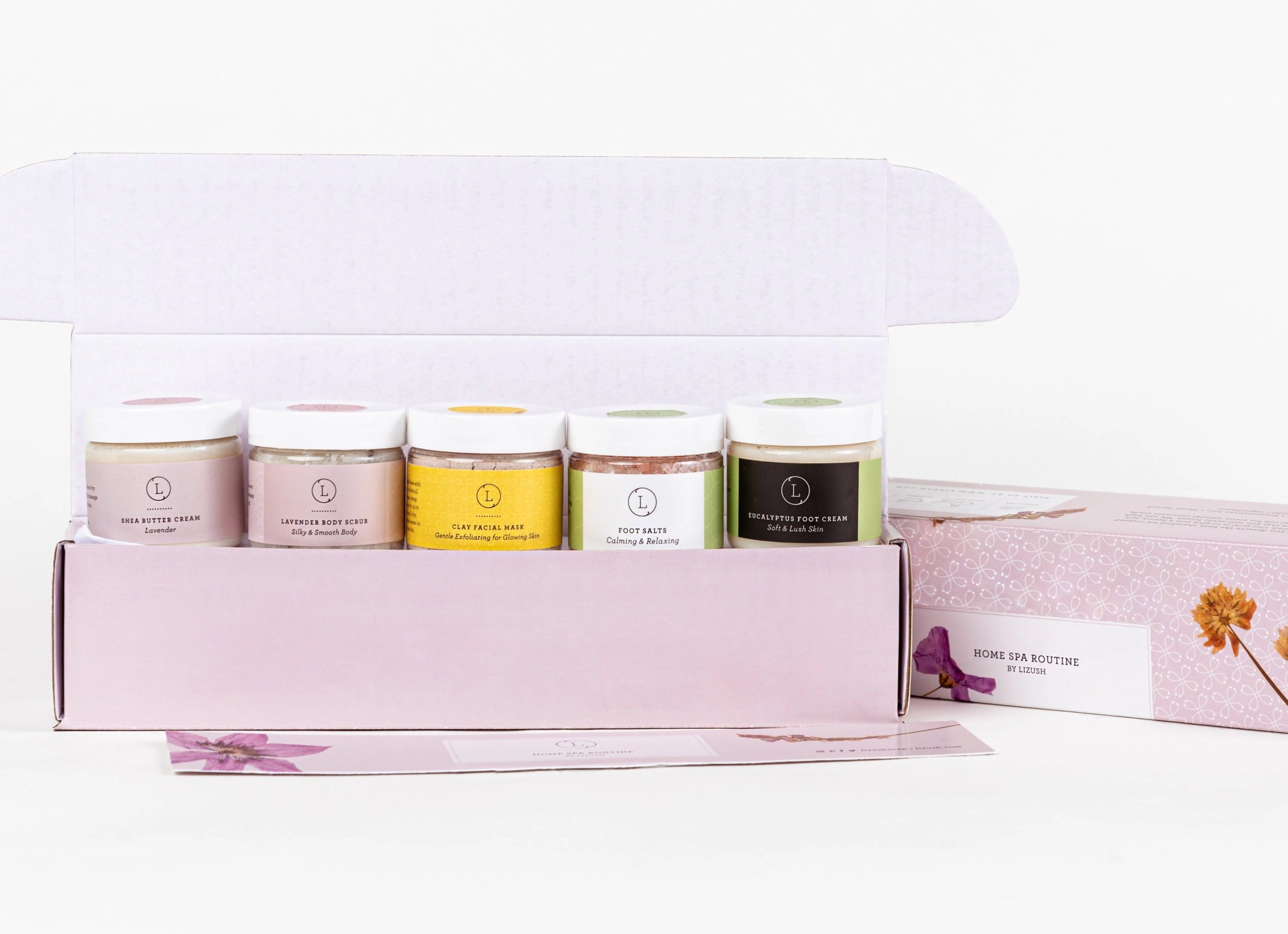 Lizush Soap Full Body Luxury Home Spa Routine Set - Citrus Scented Gift Box