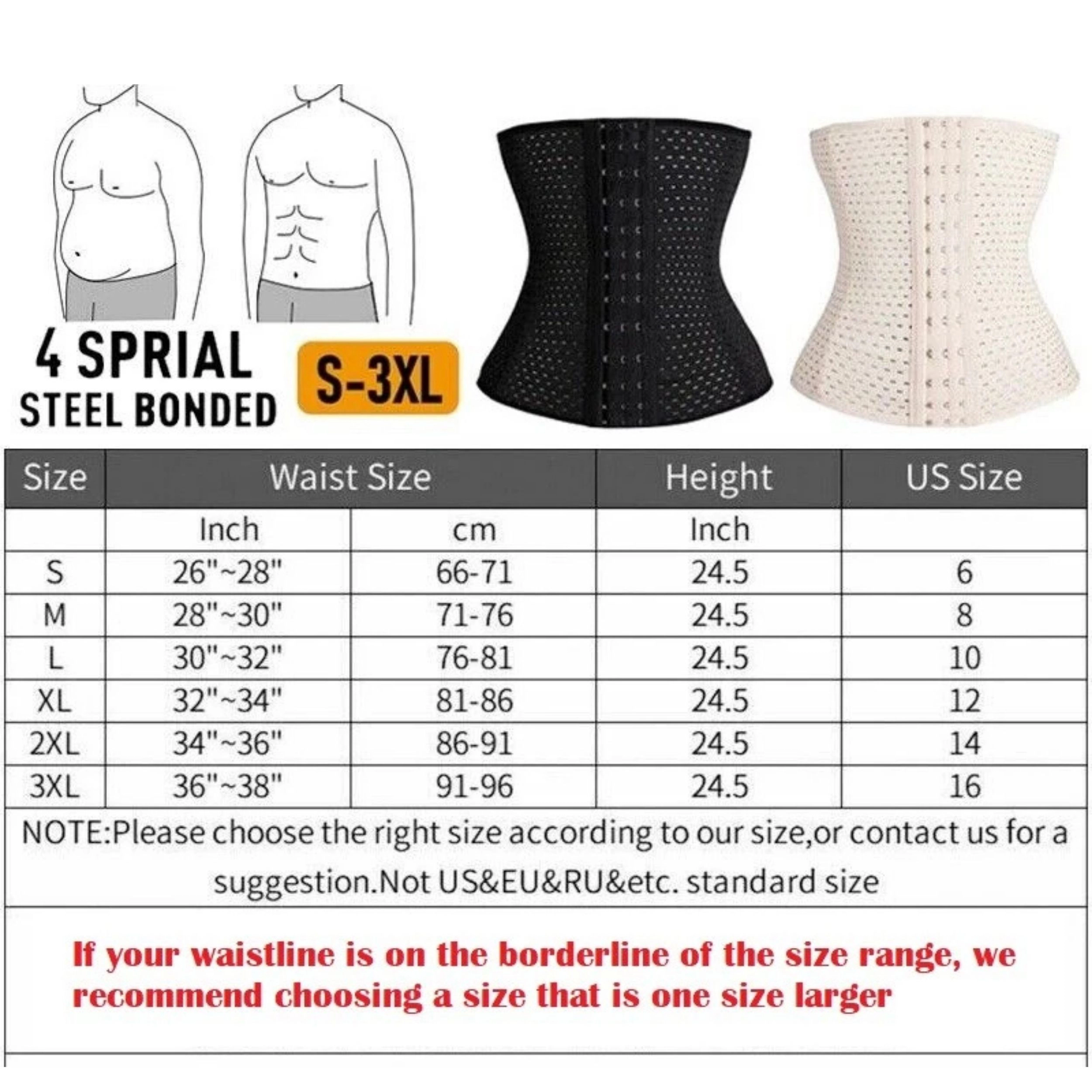 SS Design Men's Waist Trainer Body Shaper Tummy Girdle Belt Corset