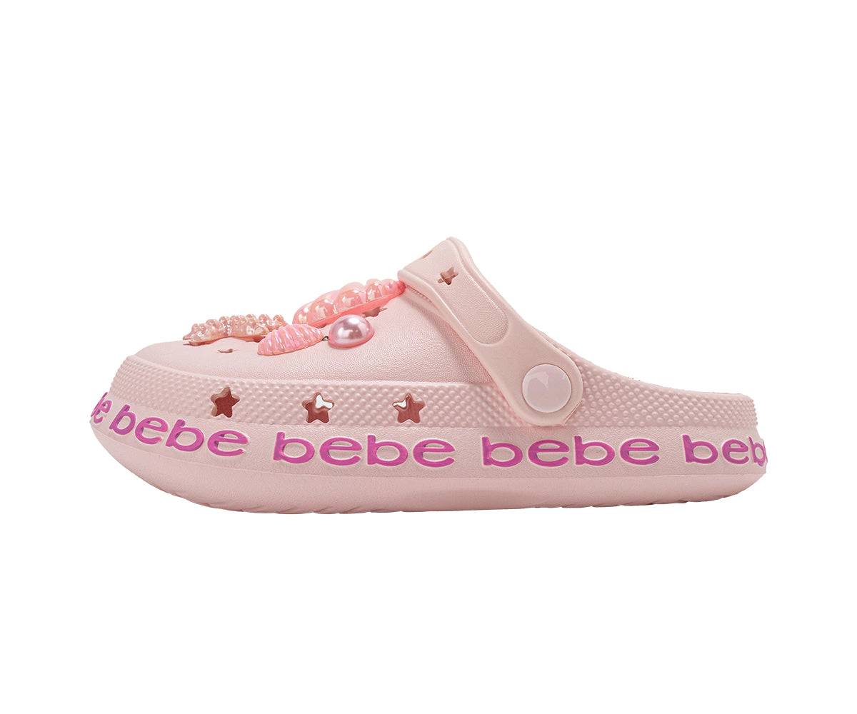 bebe Girl's EVA Clogs - Slip On Comfy Shoes with Sea Life Charms