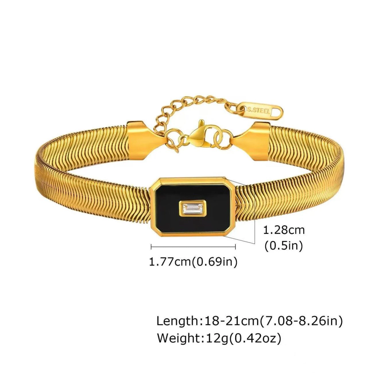 DressAtR Women's Twisted Rope 18K Gold Plated Bracelet