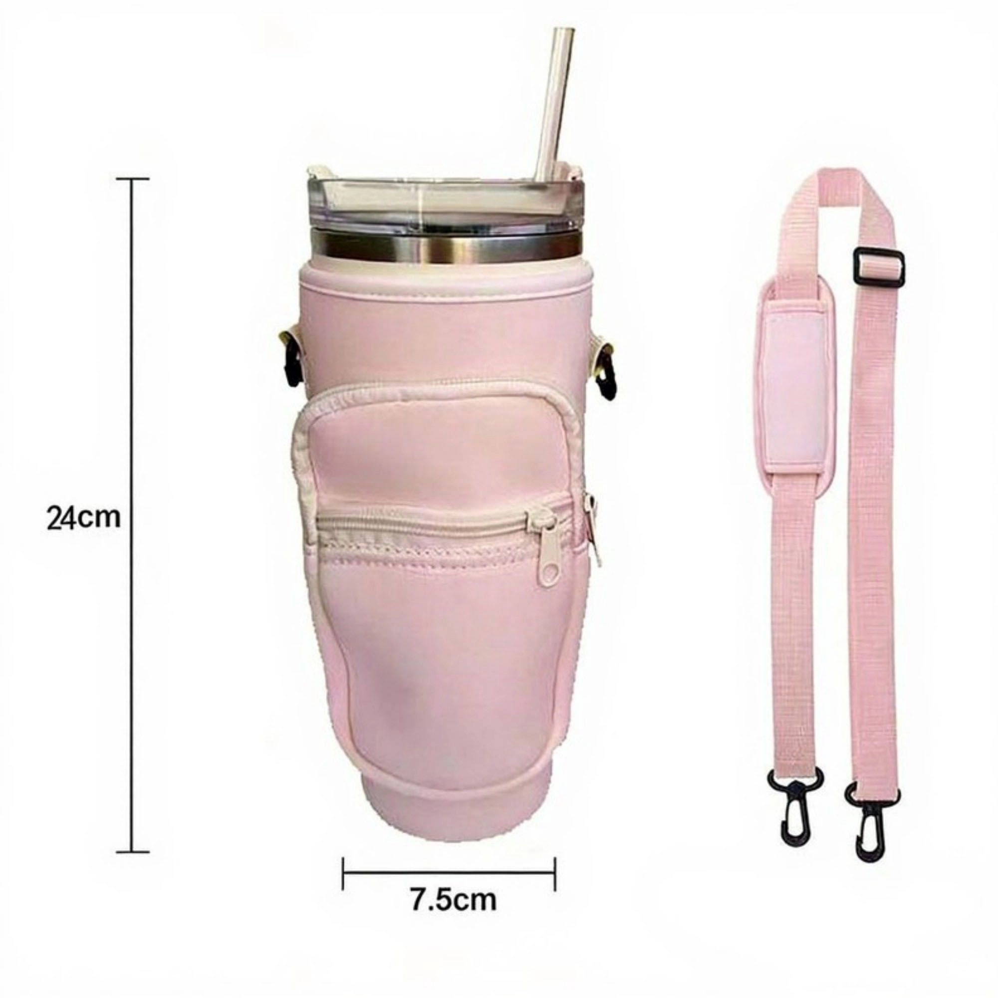 Alilang Women Women's Multifunctional Drink Holder Bag with Key, Card, and Phone Storage, Adjustable Strap for Hands-Fre
