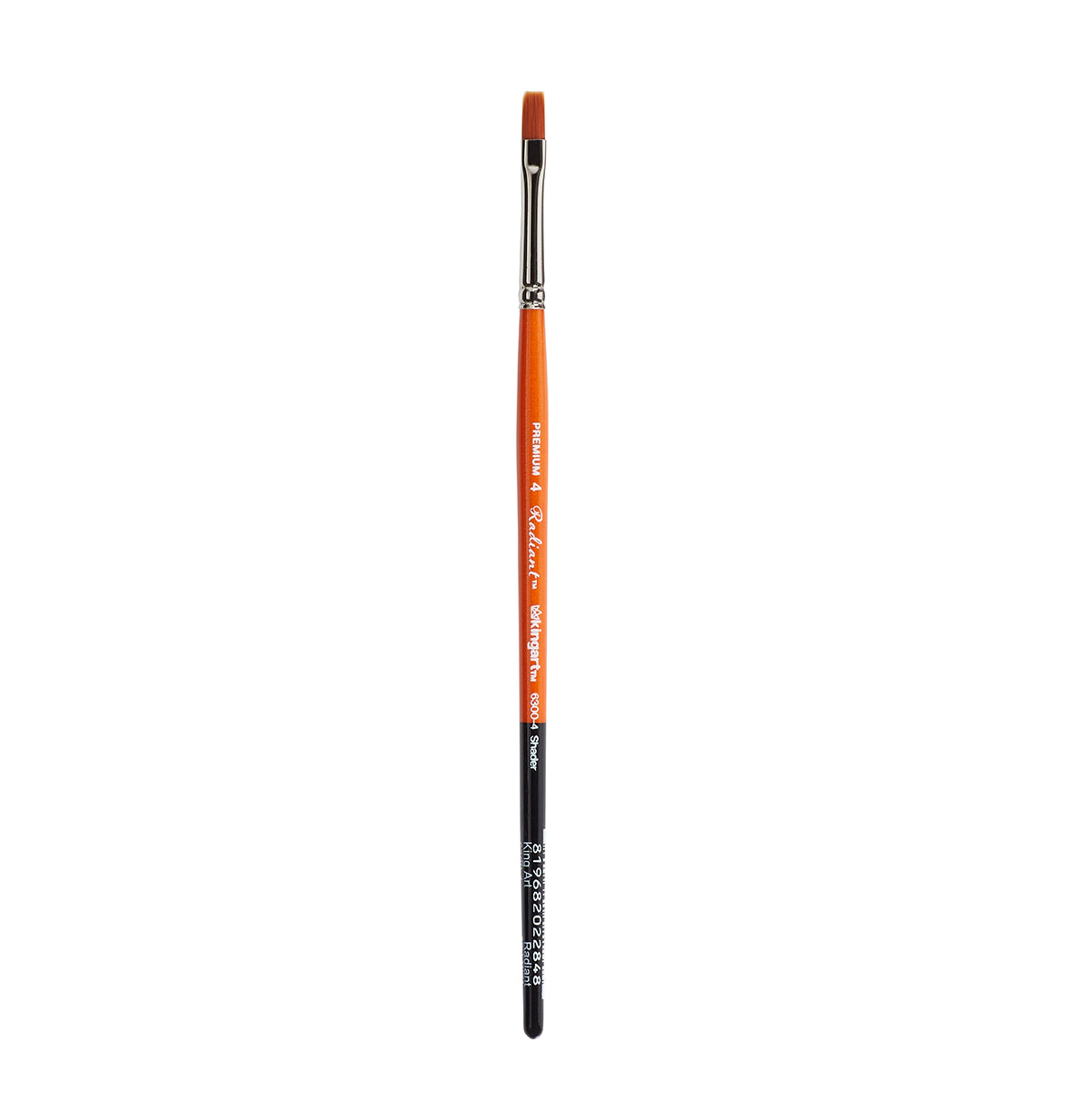 KINGART Radiant 6300 Flat Shader Golden Synthetic Brush - Short Handle