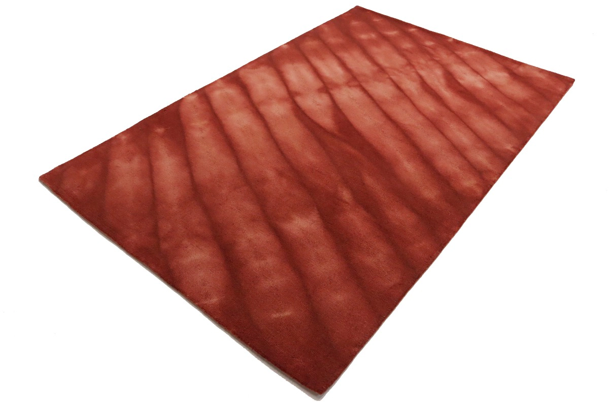 Magic Rugs Maroon Red Tie-Dye 5X8 Hand-Tufted Modern Rug