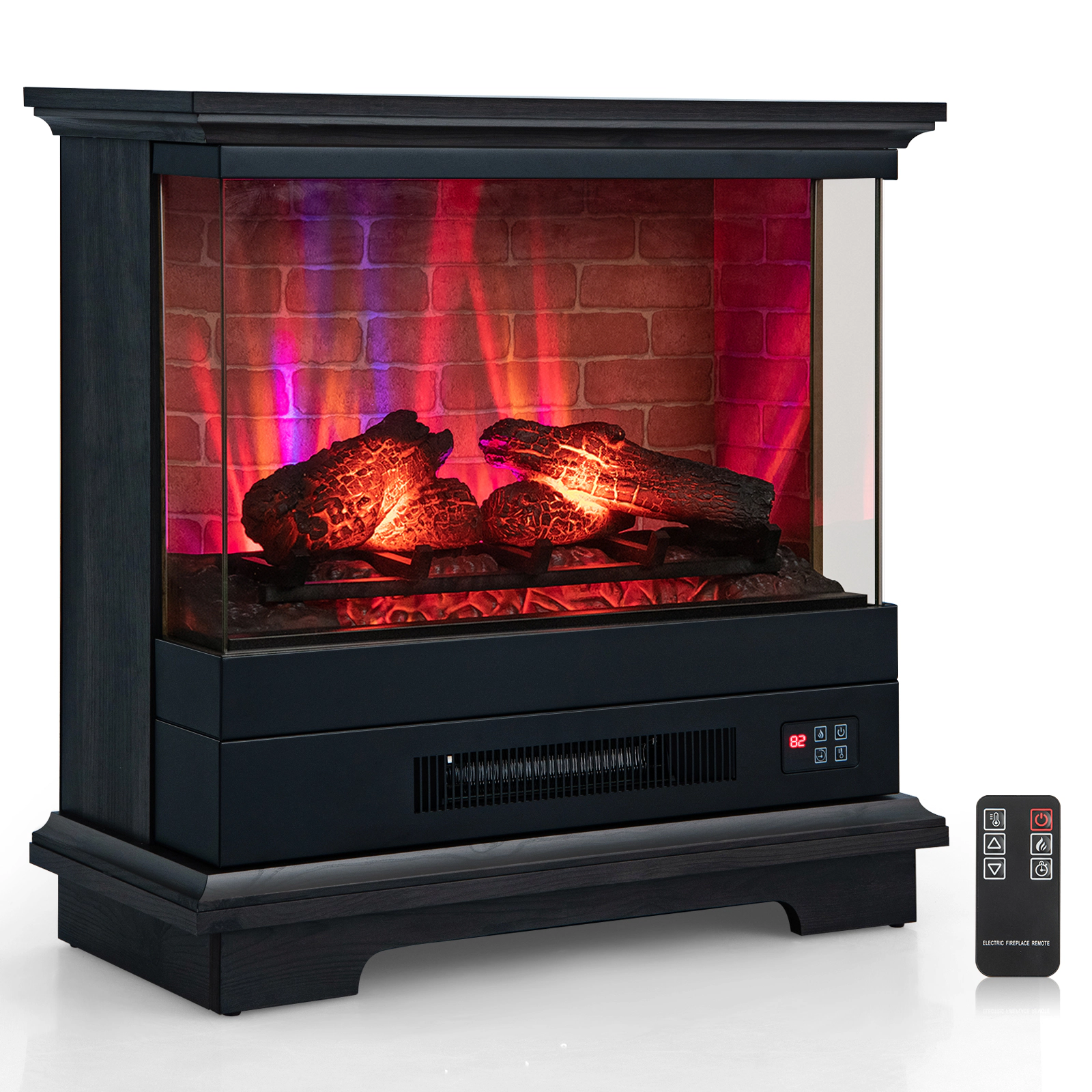 SlickBlue Freestanding Electric Fireplace with 7-Level Flame Effect