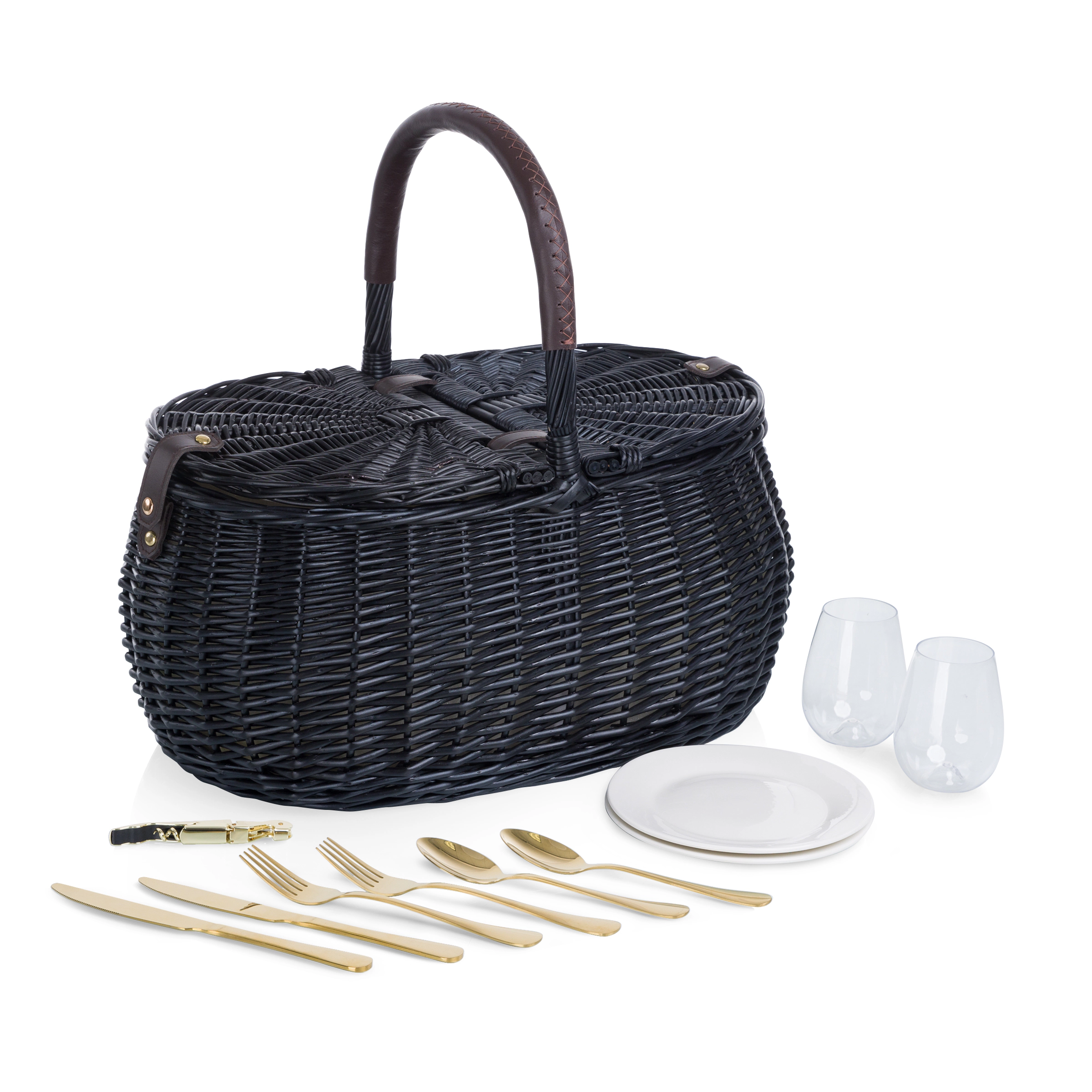 PICNIC TIME Evening Picnic Basket with Service for Two
