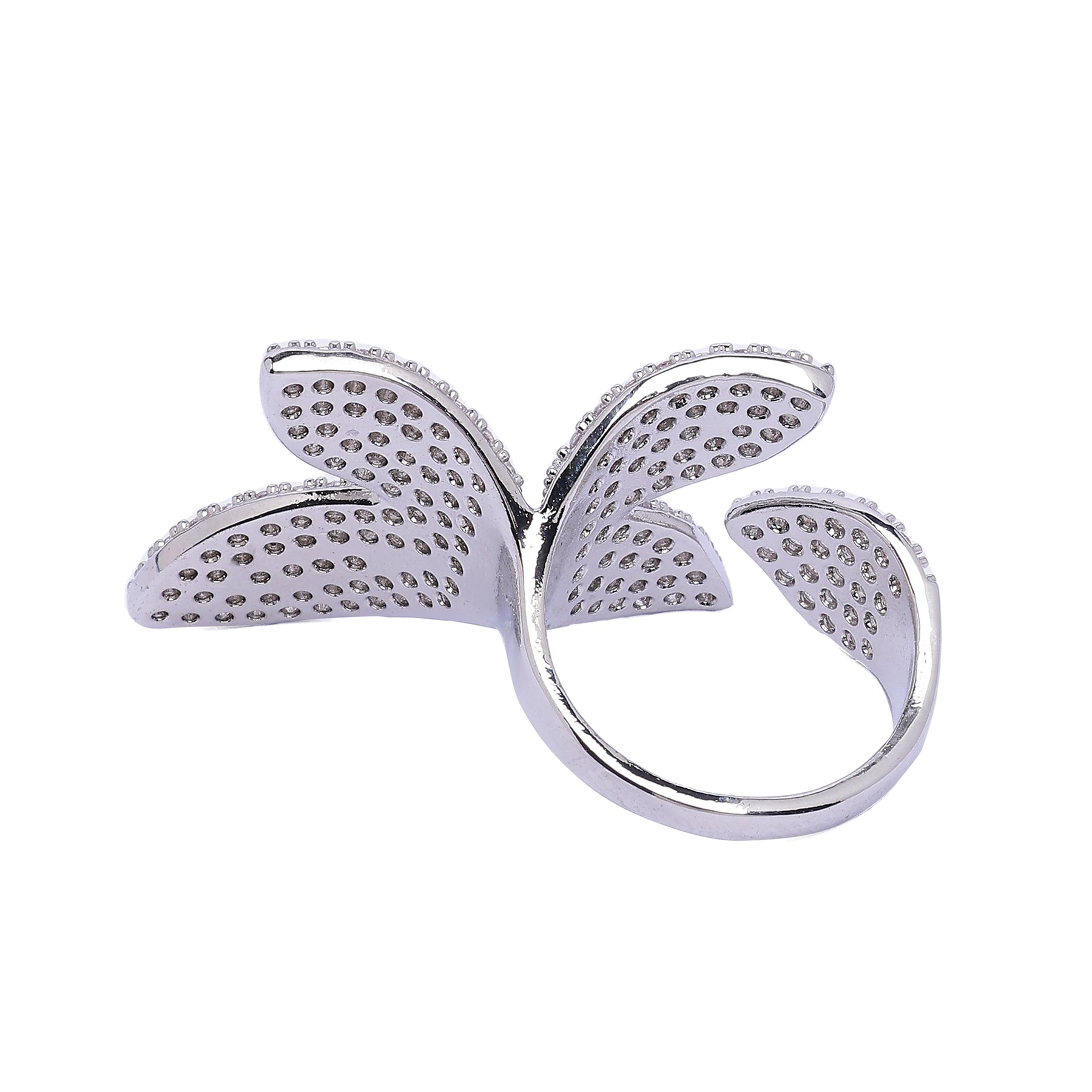 AGP Paris Women's Silver-Tone Butterfly Adjustable Ring