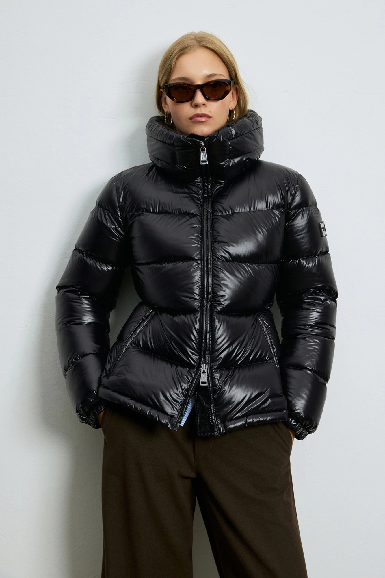 Lufian Women's Shiny Goose Down Puffer Jacket