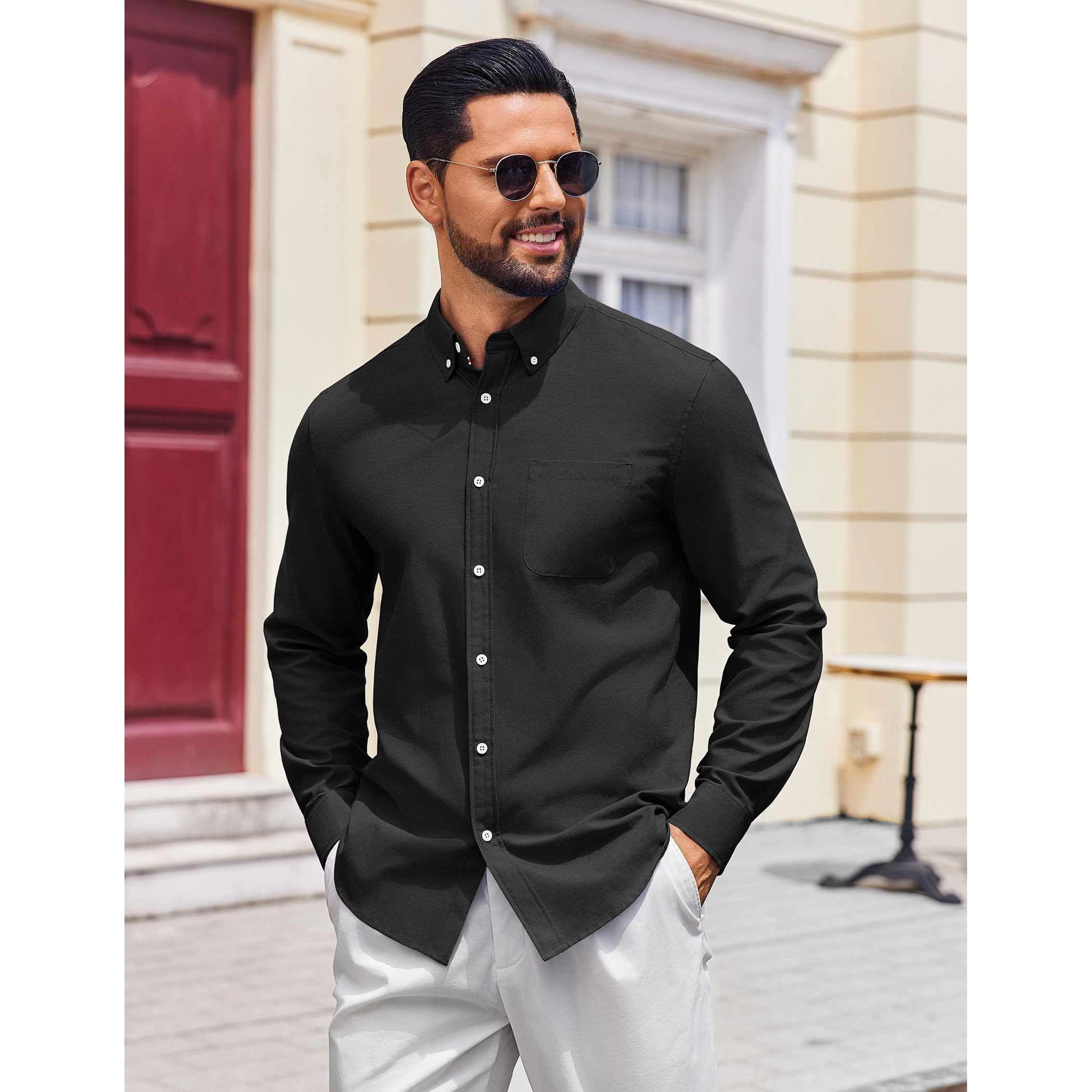 COOFANDY Men's Regular Fit Long Sleeve Button Down Shirt